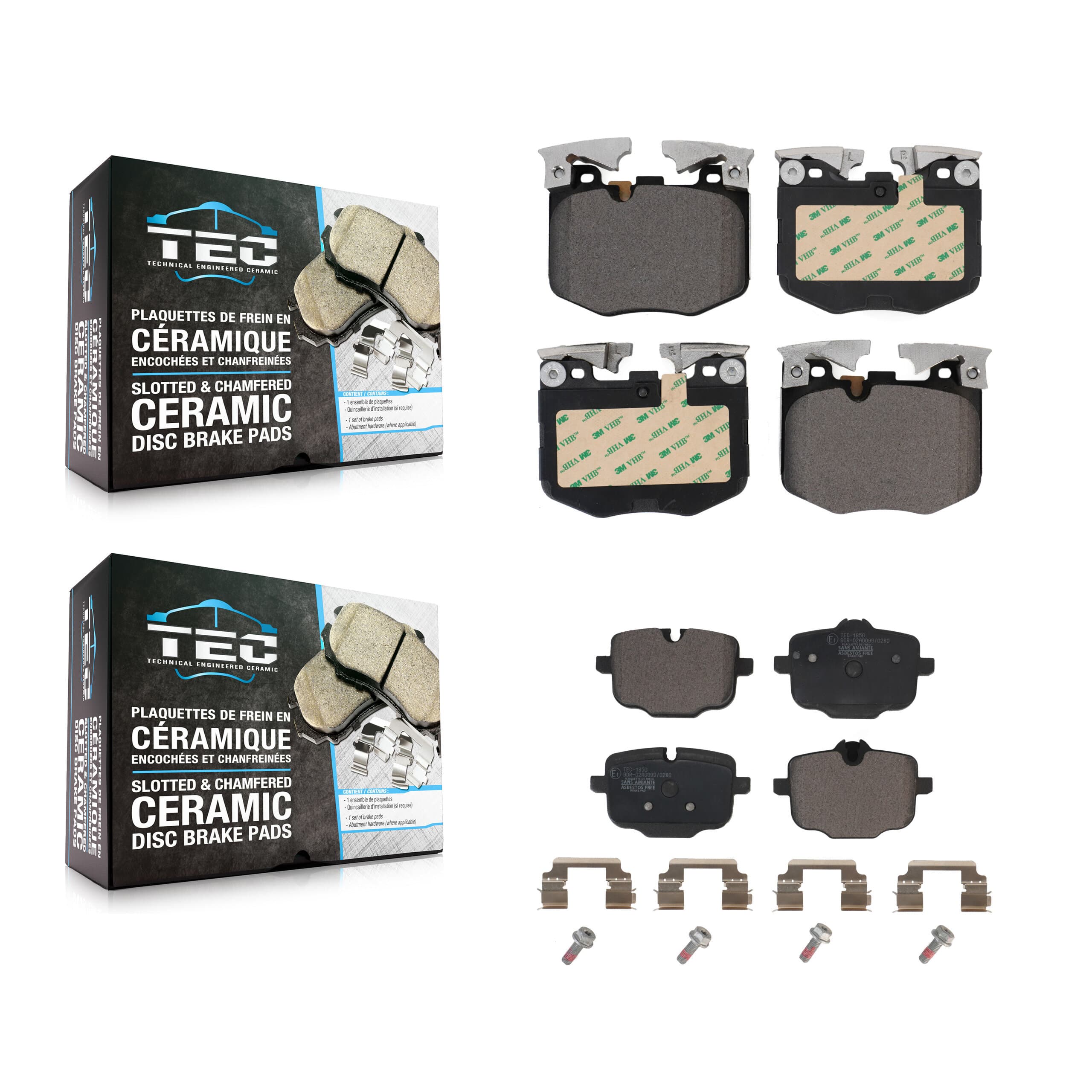 TEC - KTC-100704 - Front and Rear Disc Brake Pad Kits image 1