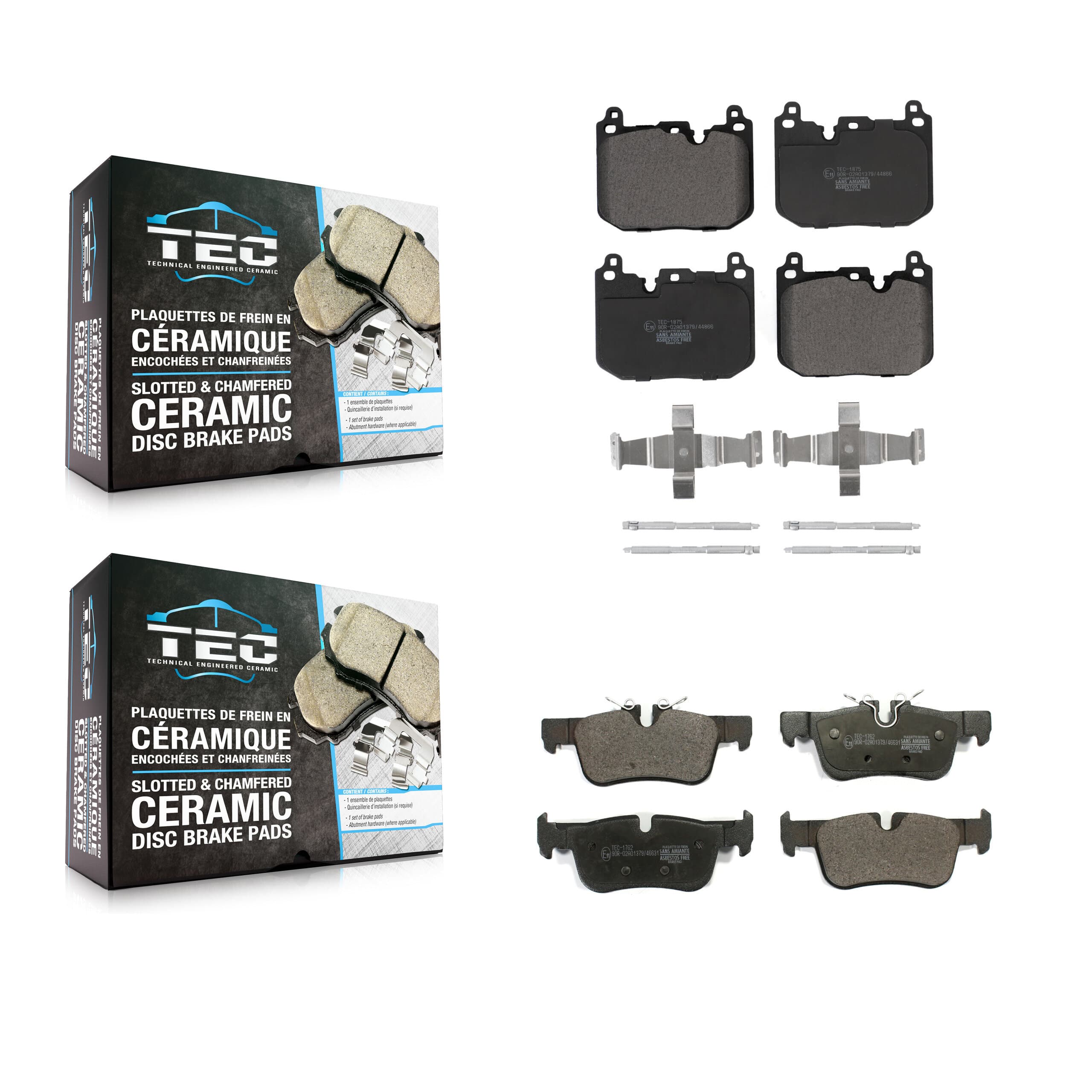 TEC - KTC-100705 - Front and Rear Disc Brake Pad Kits image 1