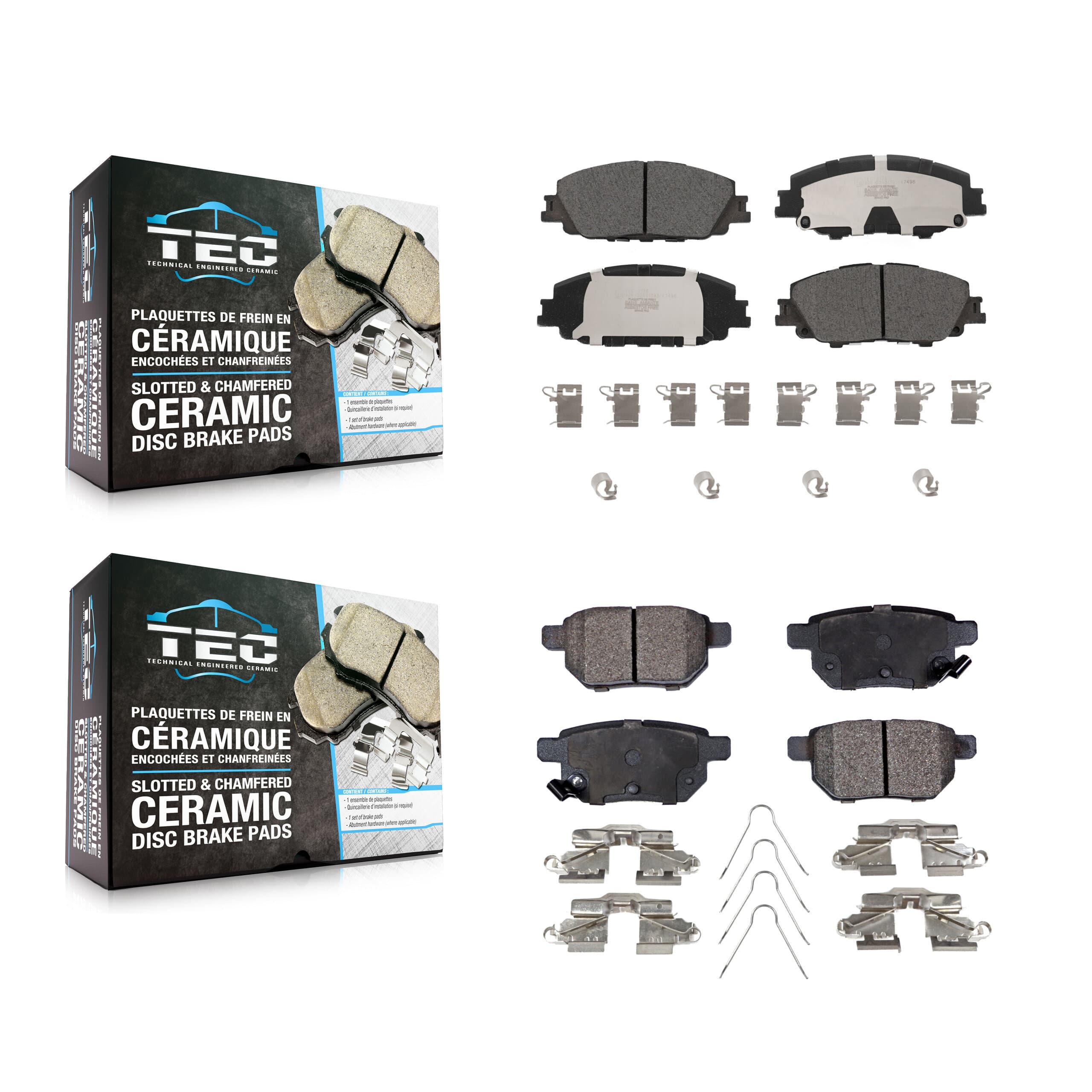 TEC - KTC-100706 - Front and Rear Disc Brake Pad Kits image 1