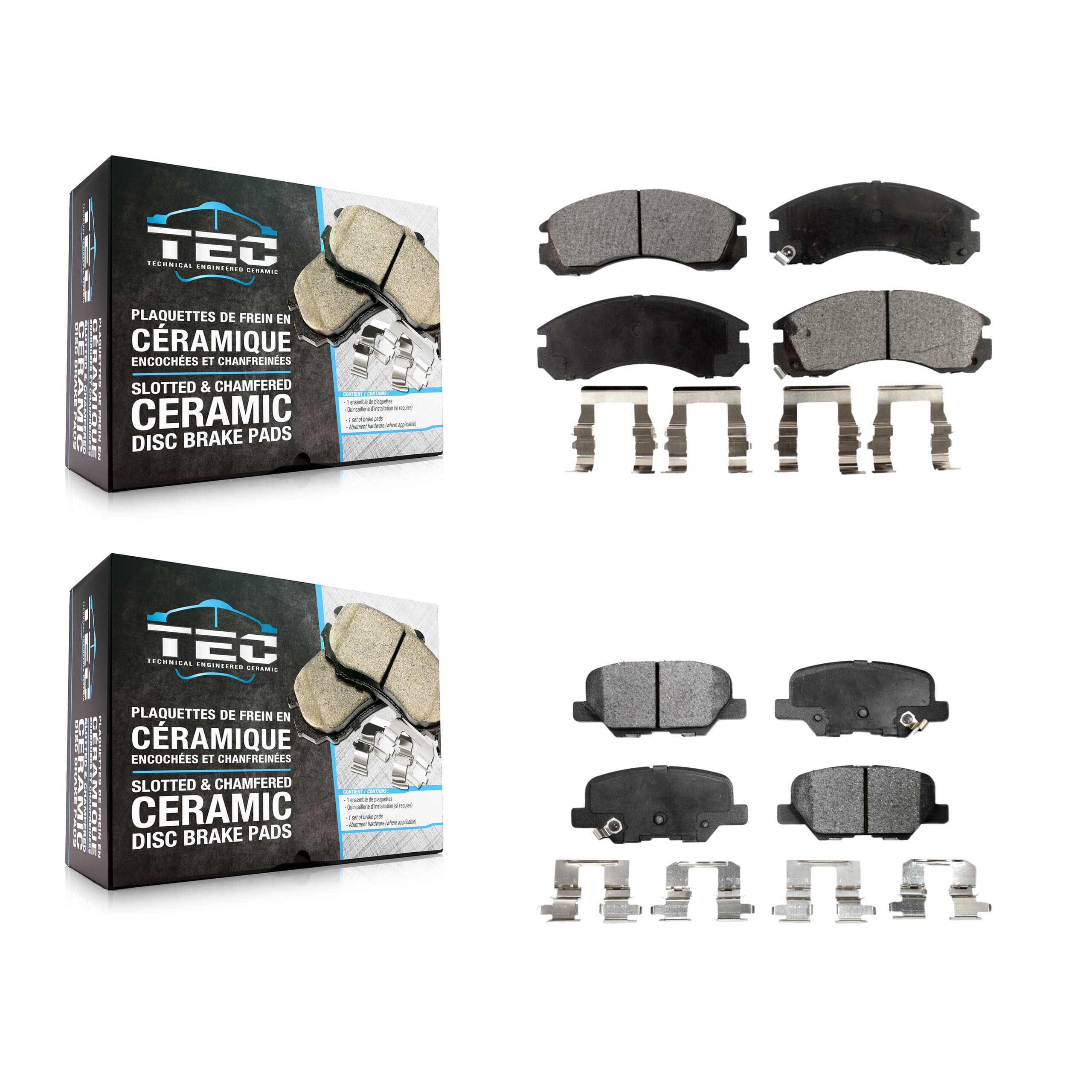 TEC - KTC-100720 - Front and Rear Disc Brake Pad Kits image 1
