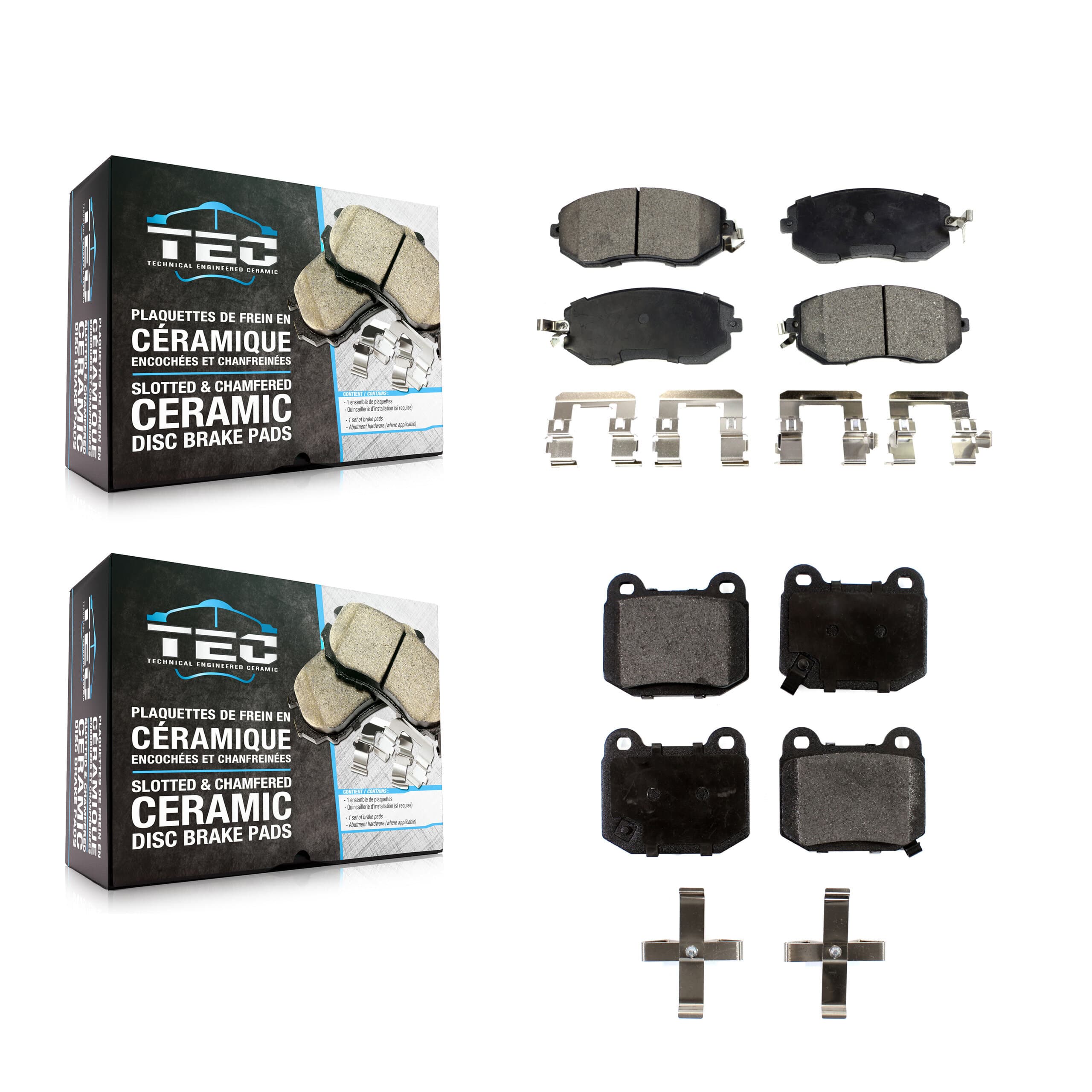 TEC - KTC-100724 - Front and Rear Disc Brake Pad Kits image 1