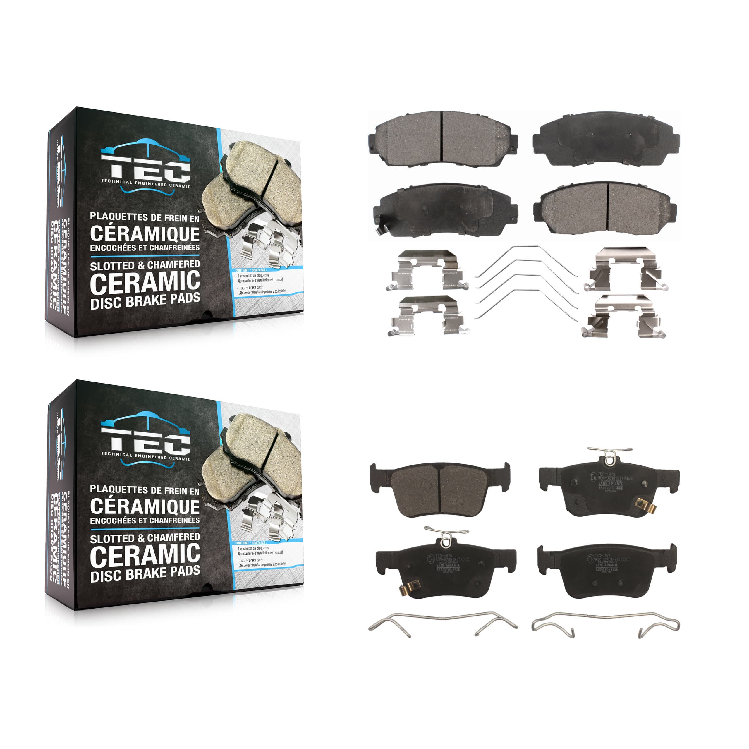 TEC - KTC-100737 - Front and Rear Disc Brake Pad Kits image 1