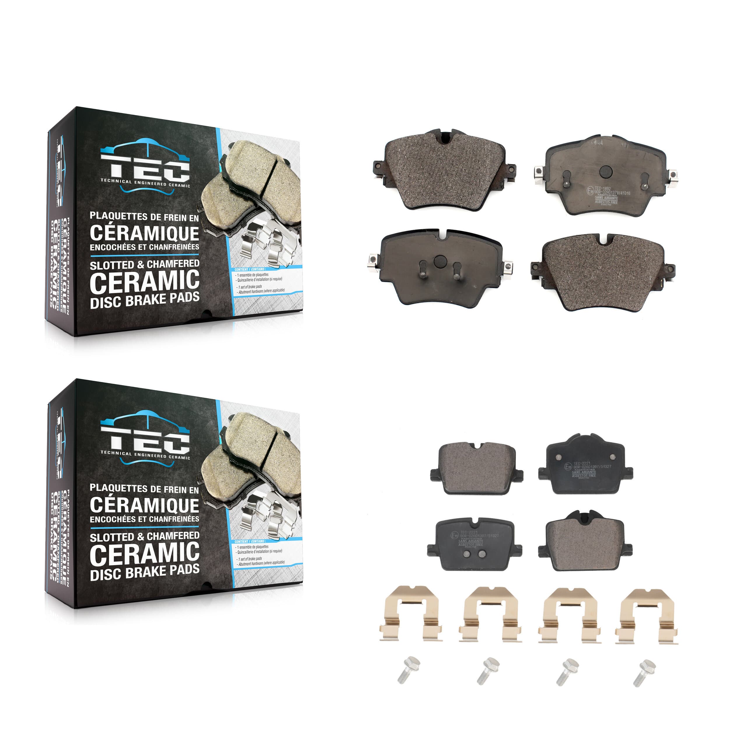 TEC - KTC-100739 - Front and Rear Disc Brake Pad Kits image 1