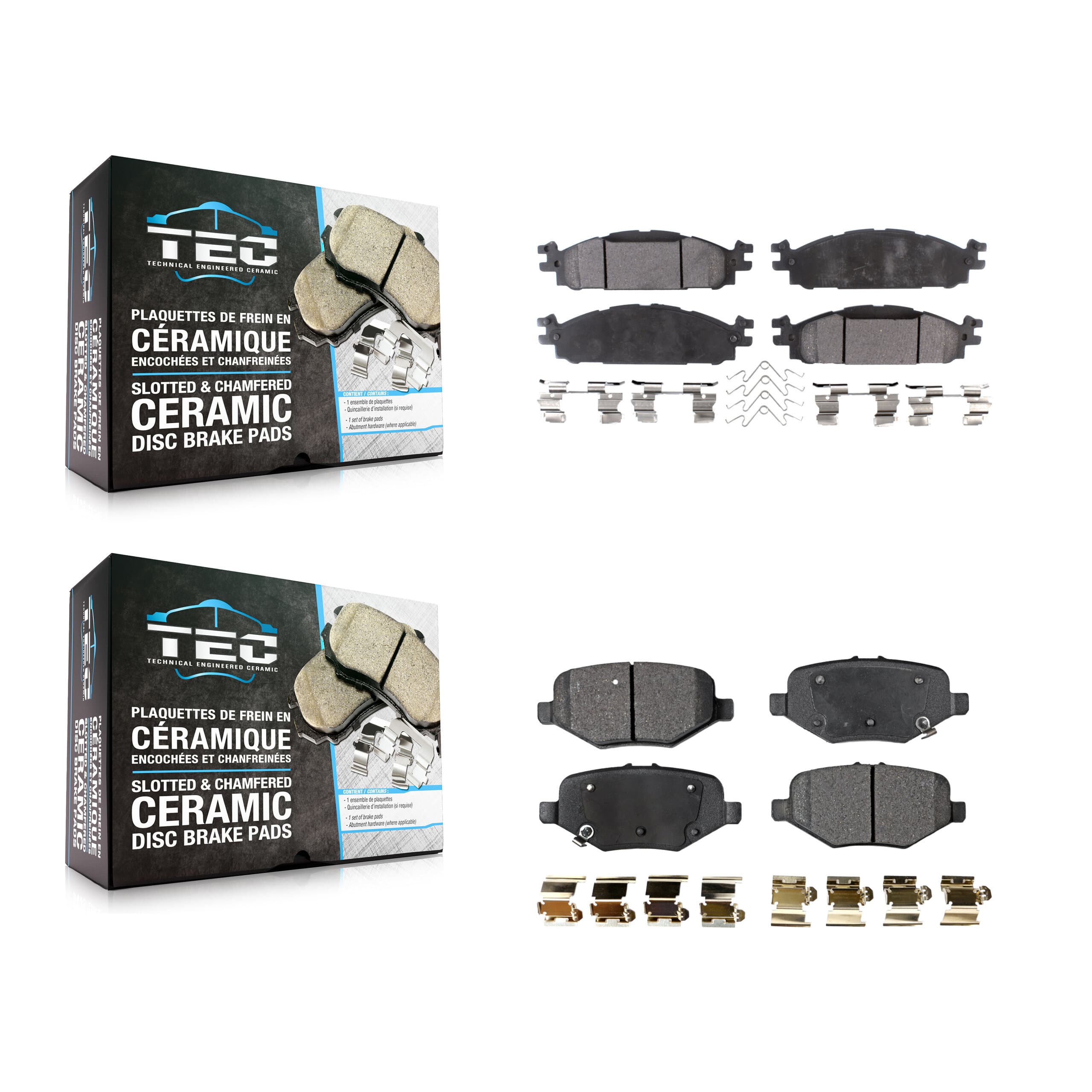 TEC - KTC-100742 - Front and Rear Disc Brake Pad Kits image 1