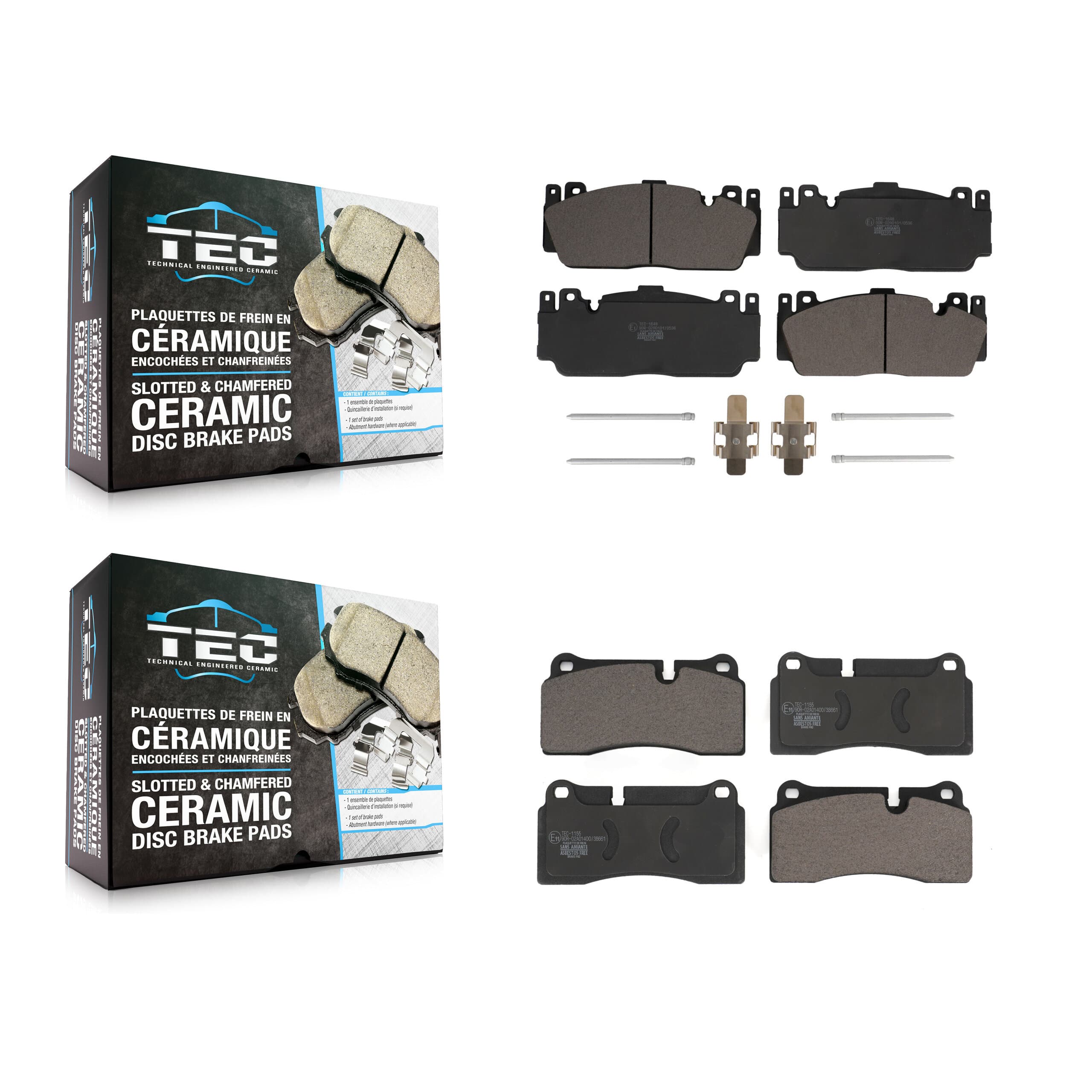 TEC - KTC-100743 - Front and Rear Disc Brake Pad Kits image 1