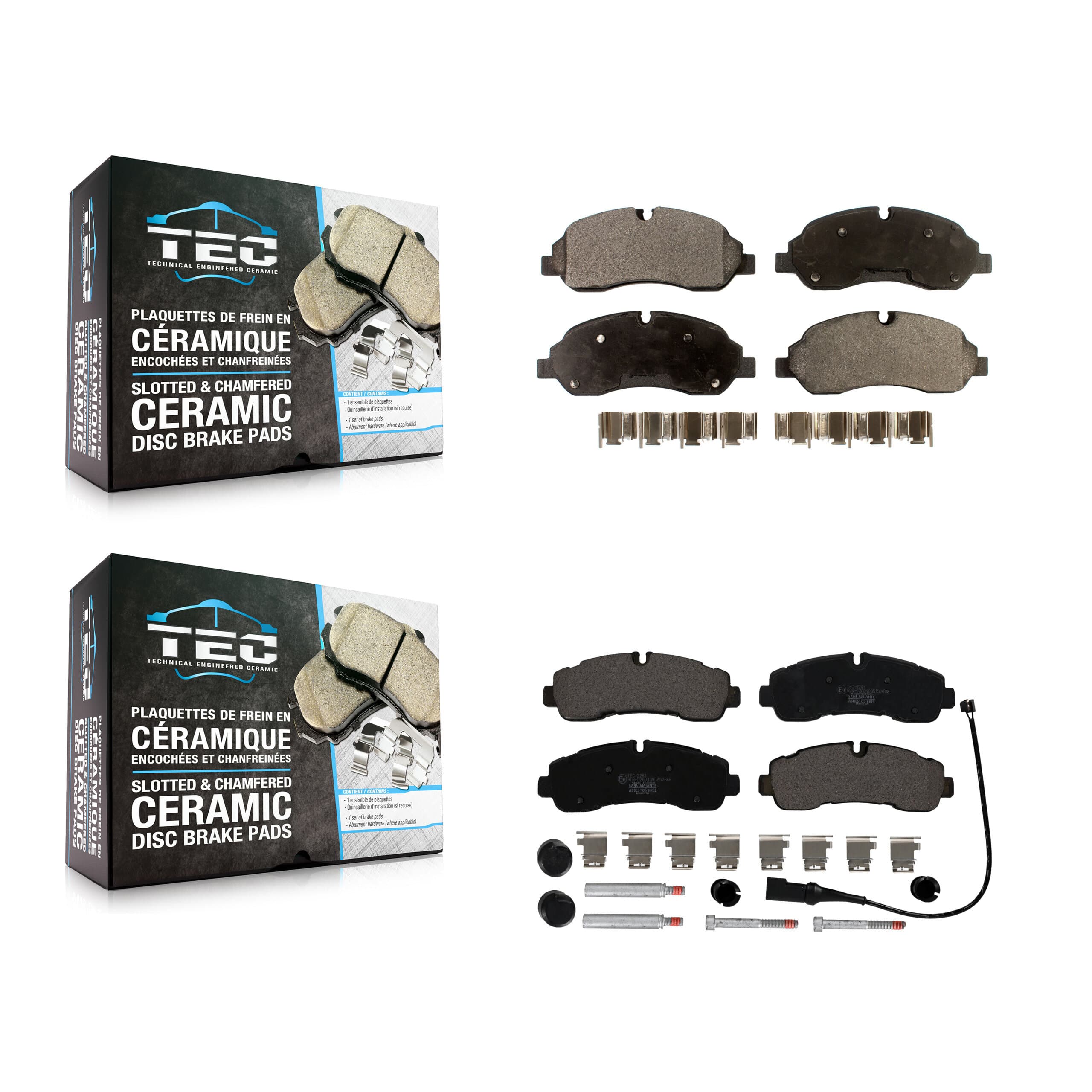 TEC - KTC-100756 - Front and Rear Disc Brake Pad Kits image 1