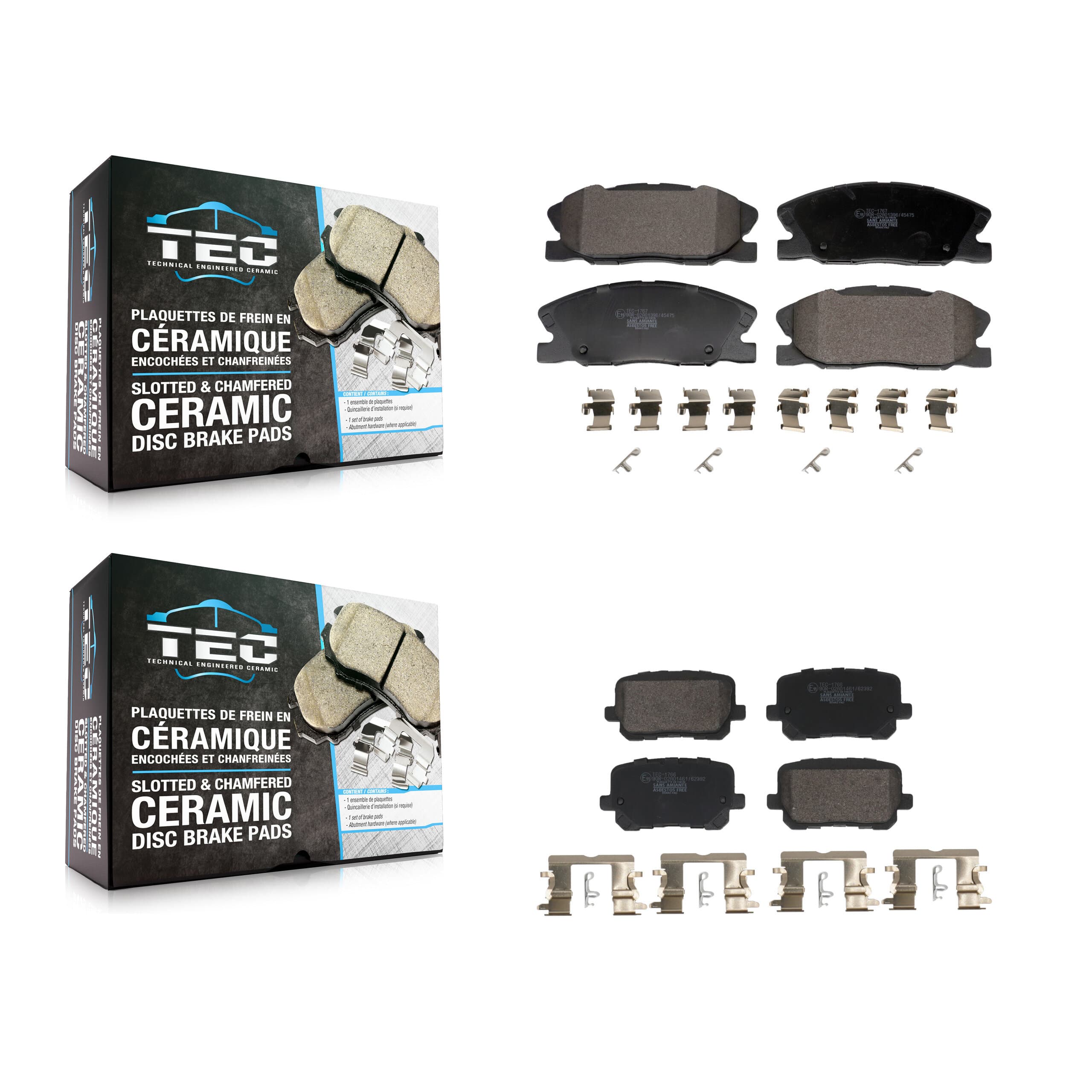 TEC - KTC-100777 - Front and Rear Disc Brake Pad Kits image 1