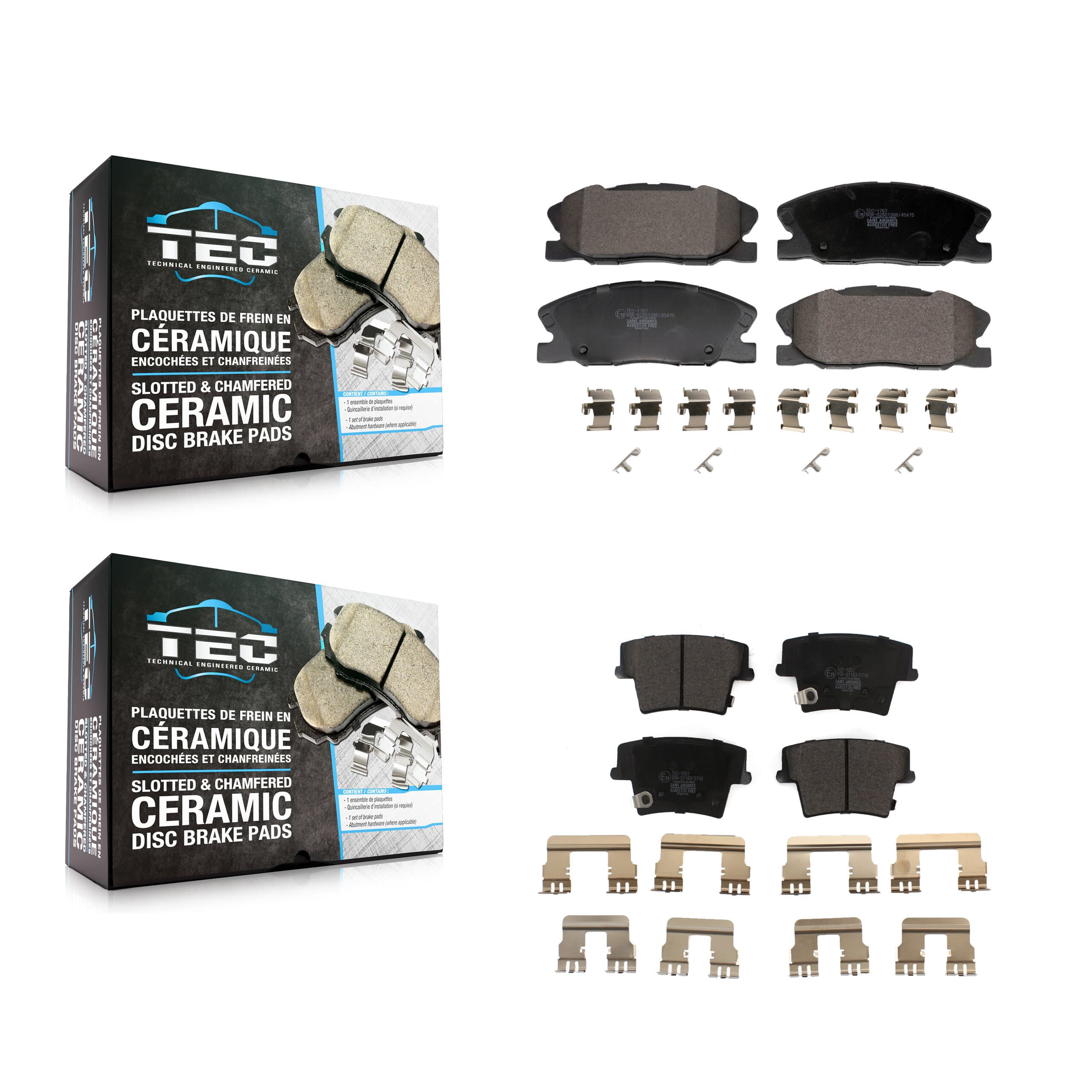 TEC - KTC-100778 - Front and Rear Disc Brake Pad Kits image 1