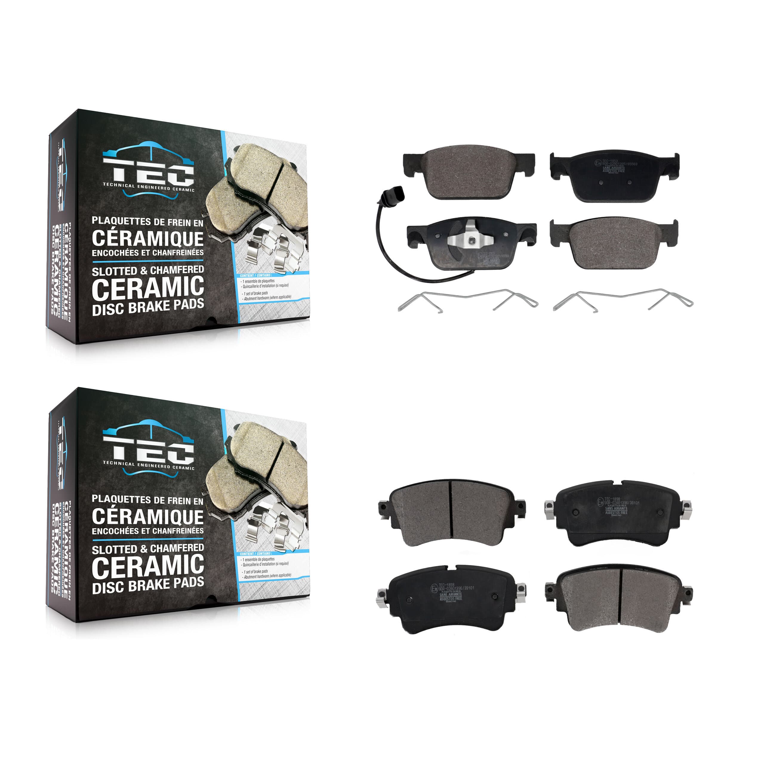 TEC - KTC-100782 - Front and Rear Disc Brake Pad Kits image 1