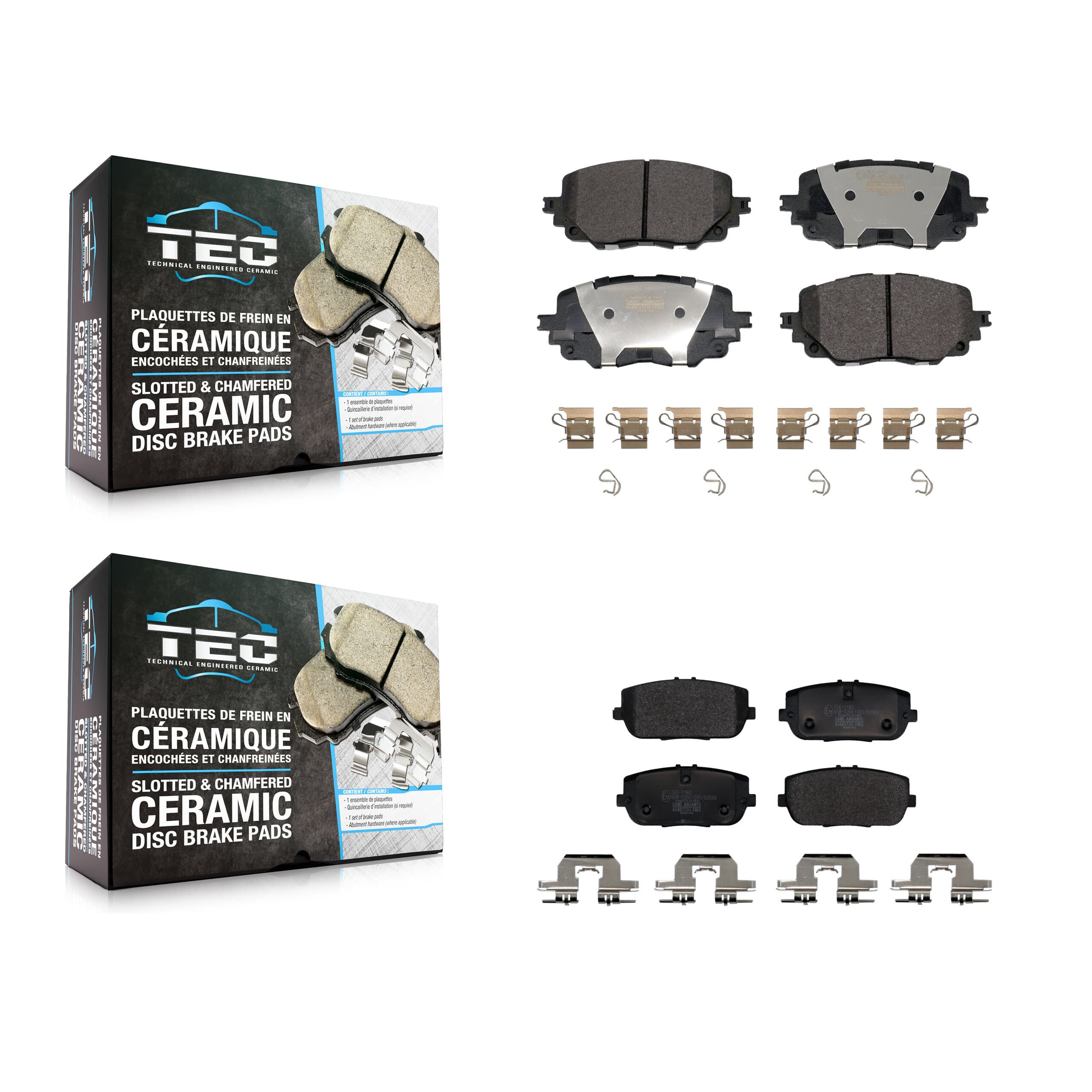 TEC - KTC-100783 - Front and Rear Disc Brake Pad Kits image 1
