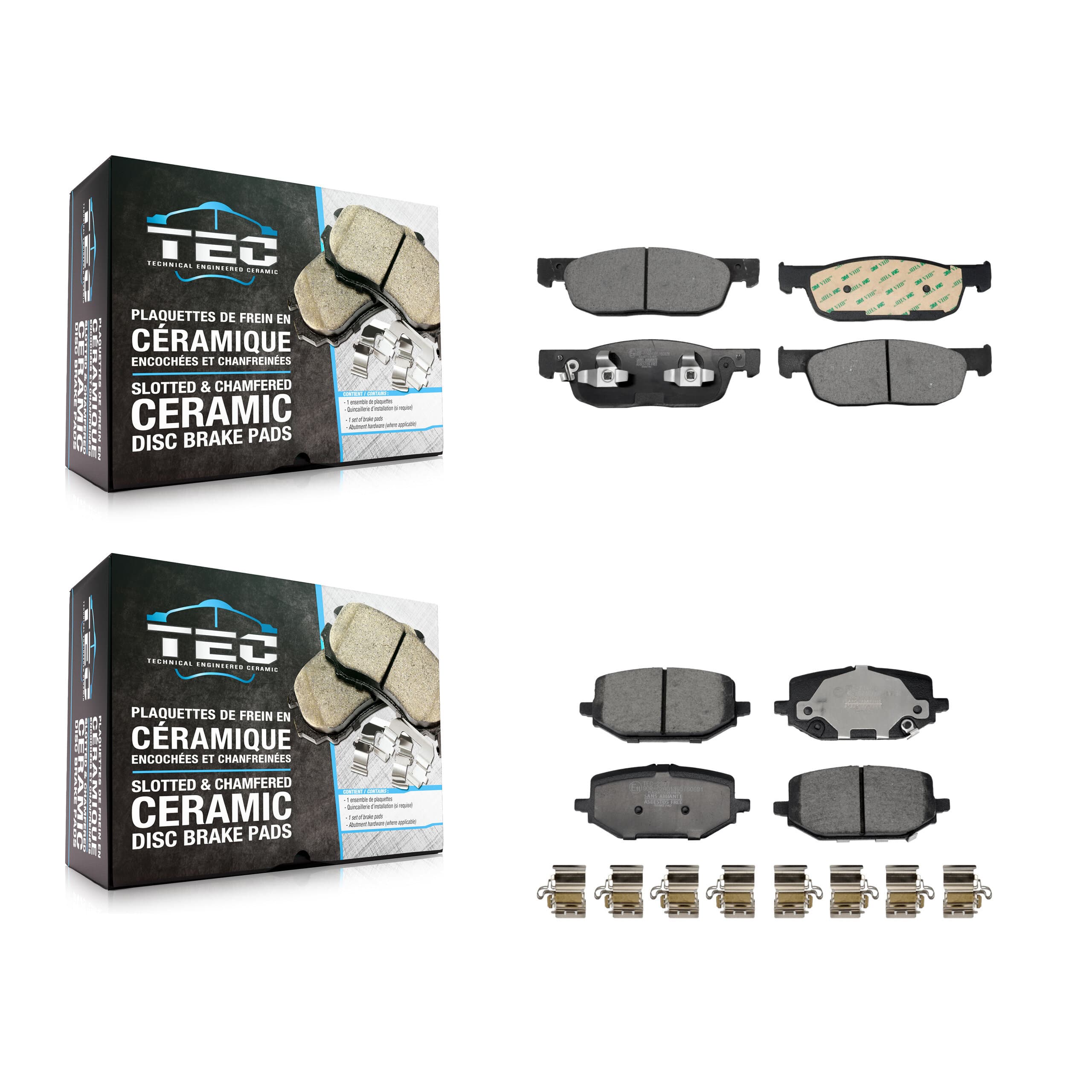 TEC - KTC-100794 - Front and Rear Disc Brake Pad Kits image 1