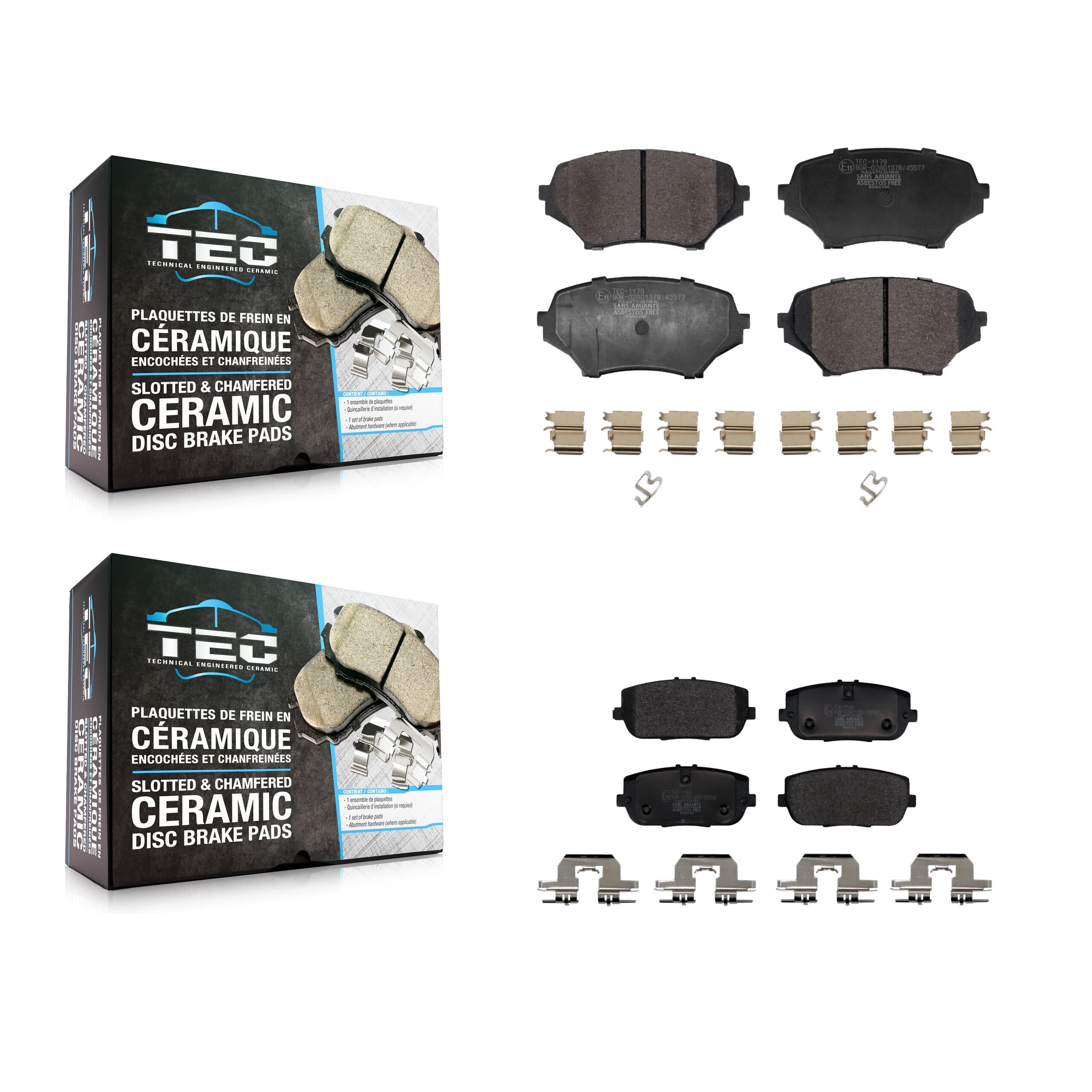 TEC - KTC-100805 - Front and Rear Disc Brake Pad Kits image 1