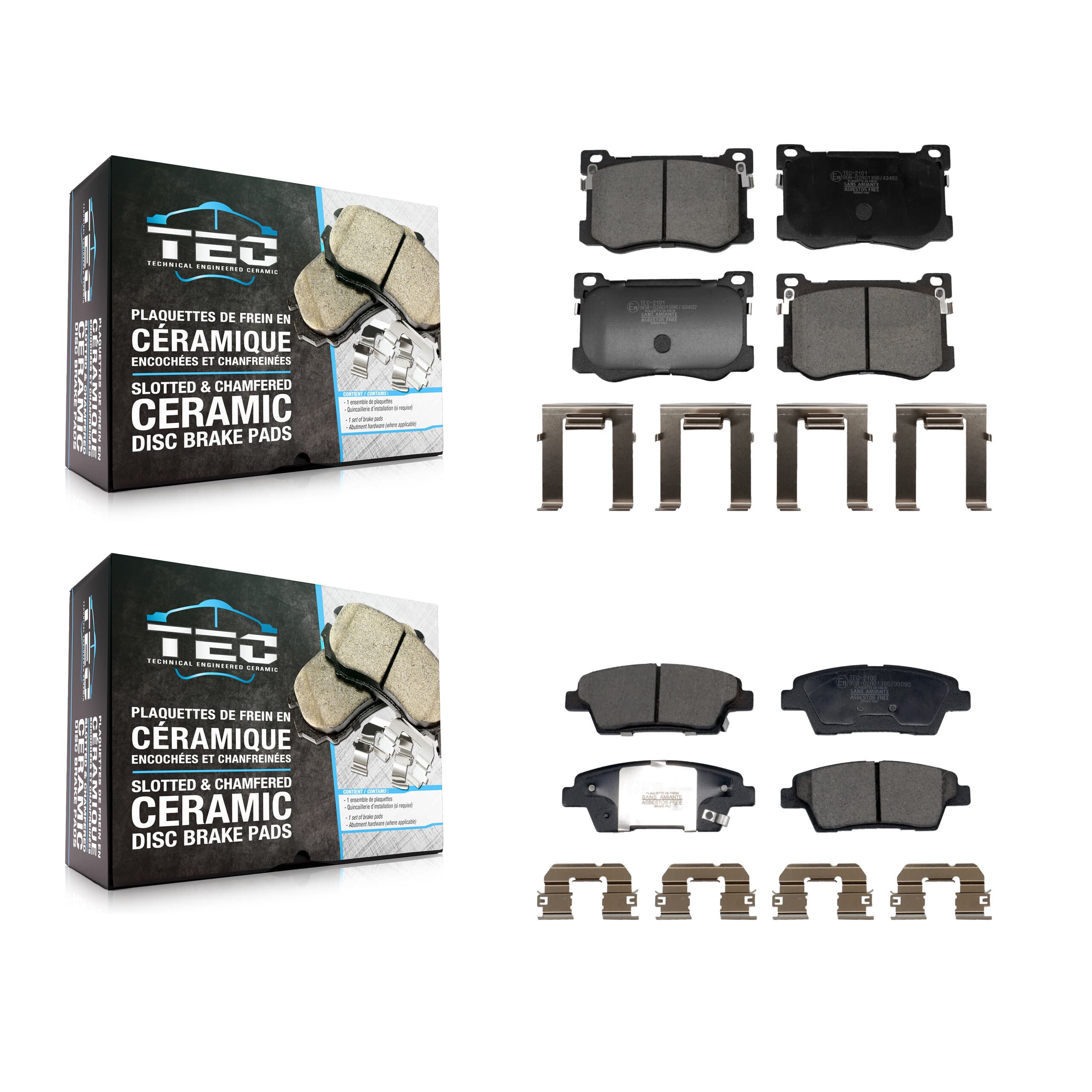 TEC - KTC-100813 - Front and Rear Disc Brake Pad Kits image 1