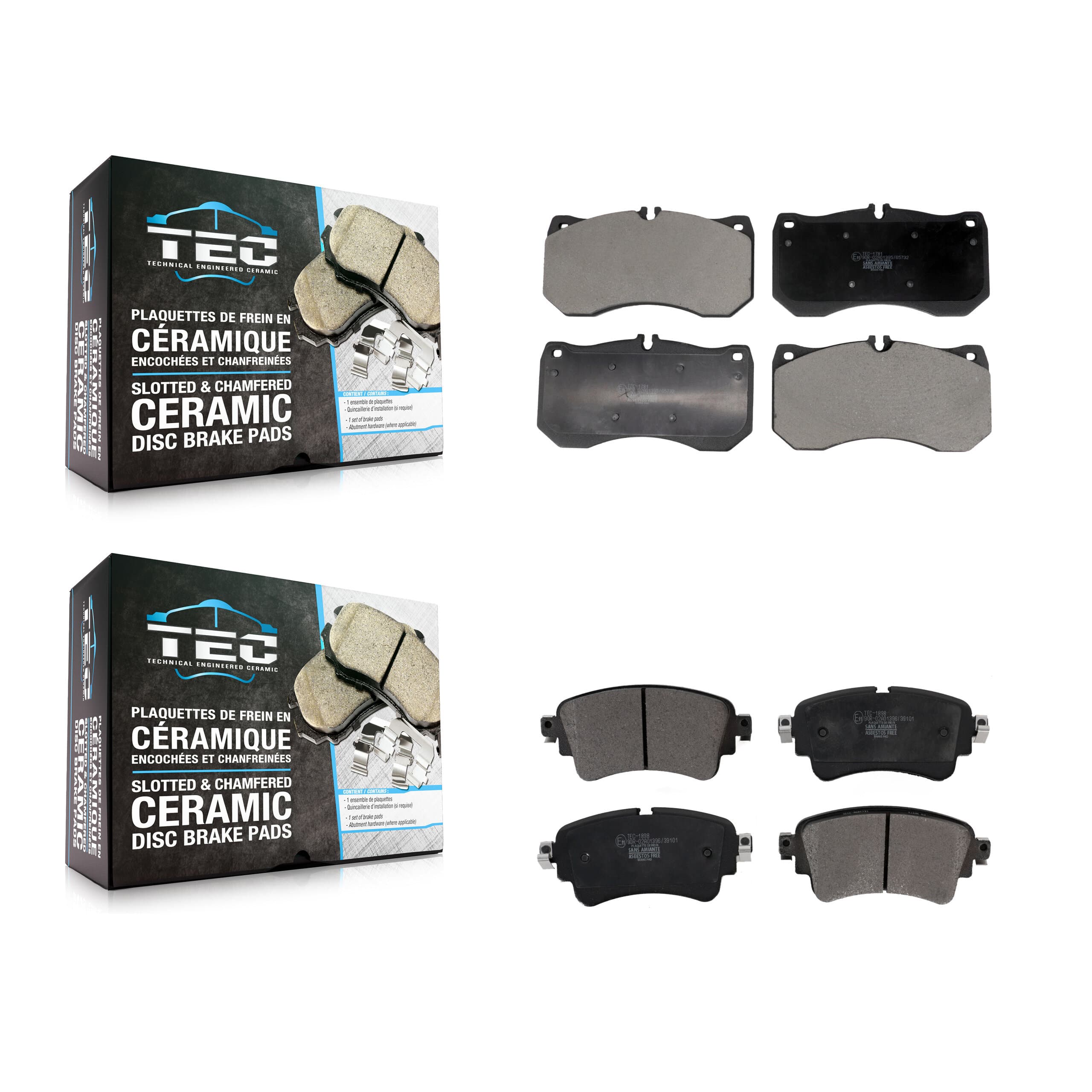 TEC - KTC-100815 - Front and Rear Disc Brake Pad Kits image 1