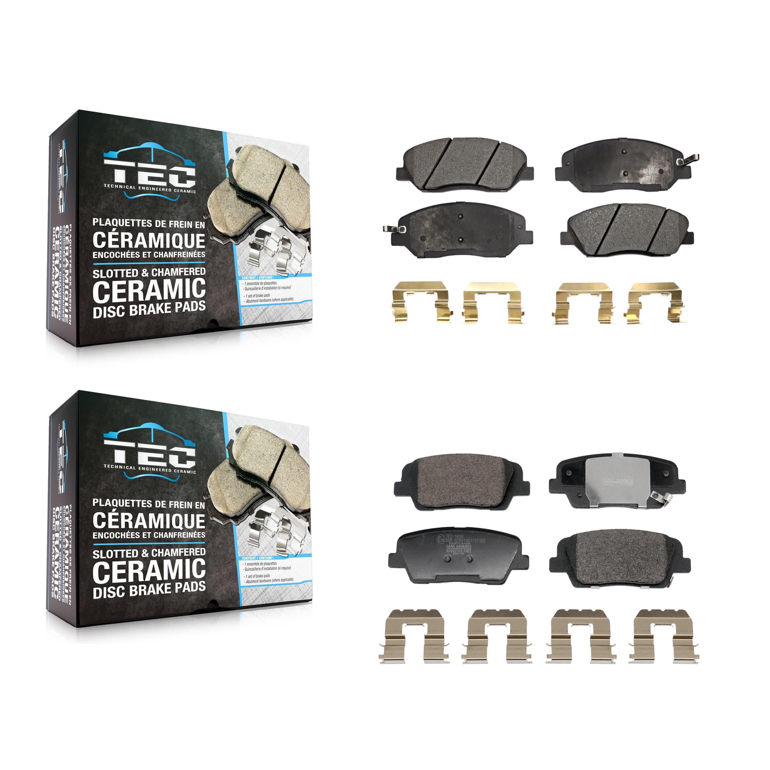 TEC - KTC-100819 - Front and Rear Disc Brake Pad Kits image 1