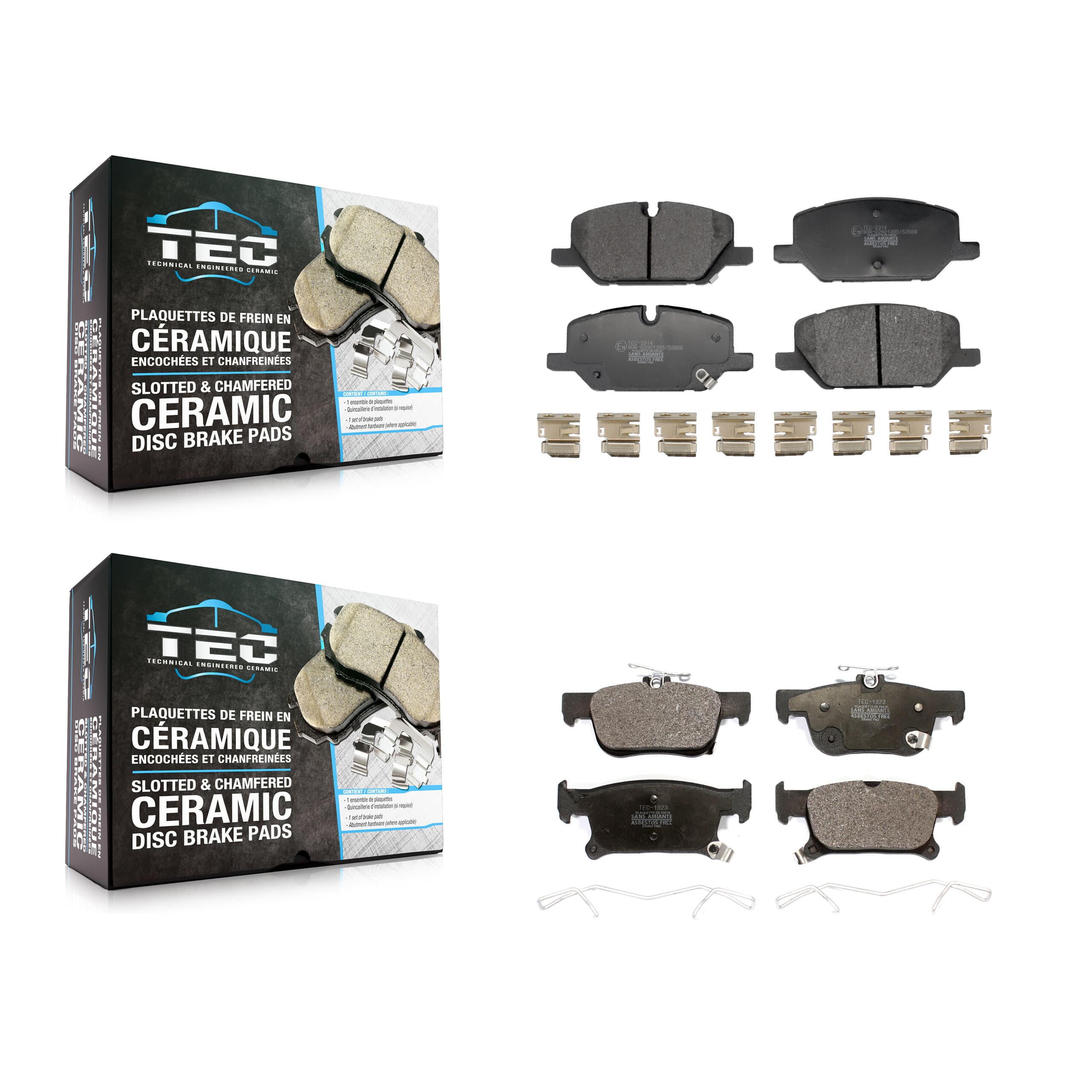 TEC - KTC-100827 - Front and Rear Disc Brake Pad Kits image 1