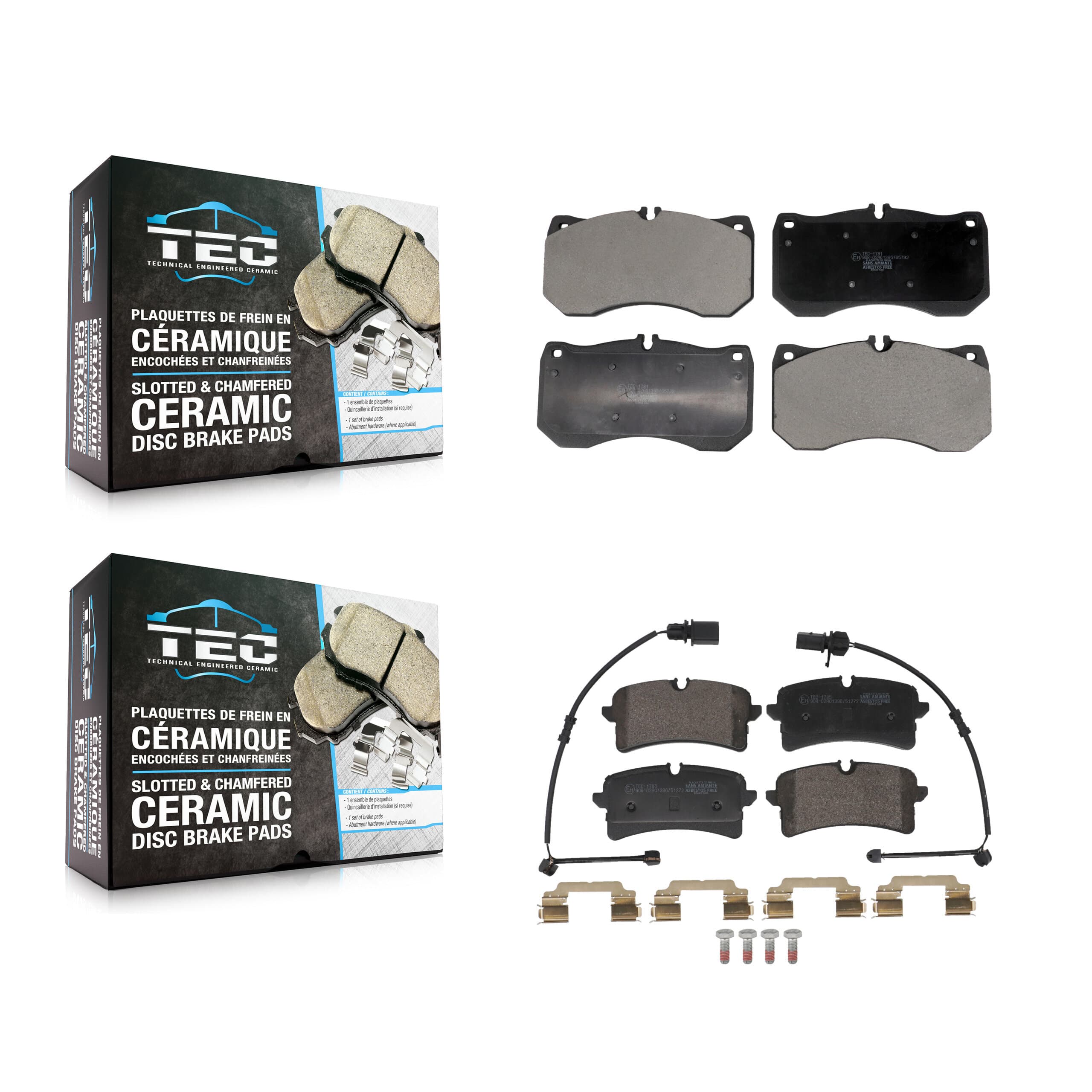 TEC - KTC-100831 - Front and Rear Disc Brake Pad Kits image 1