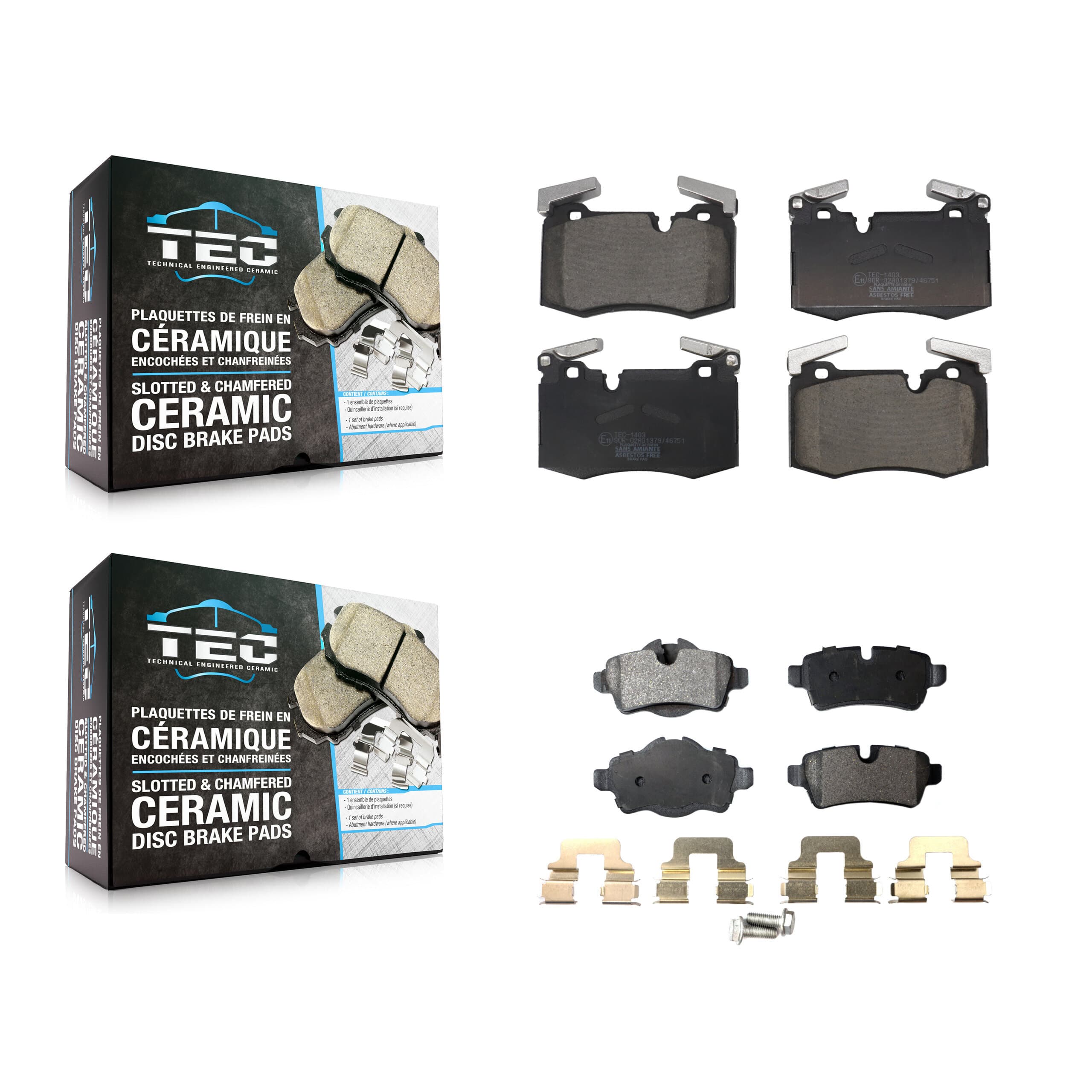 TEC - KTC-100832 - Front and Rear Disc Brake Pad Kits image 1