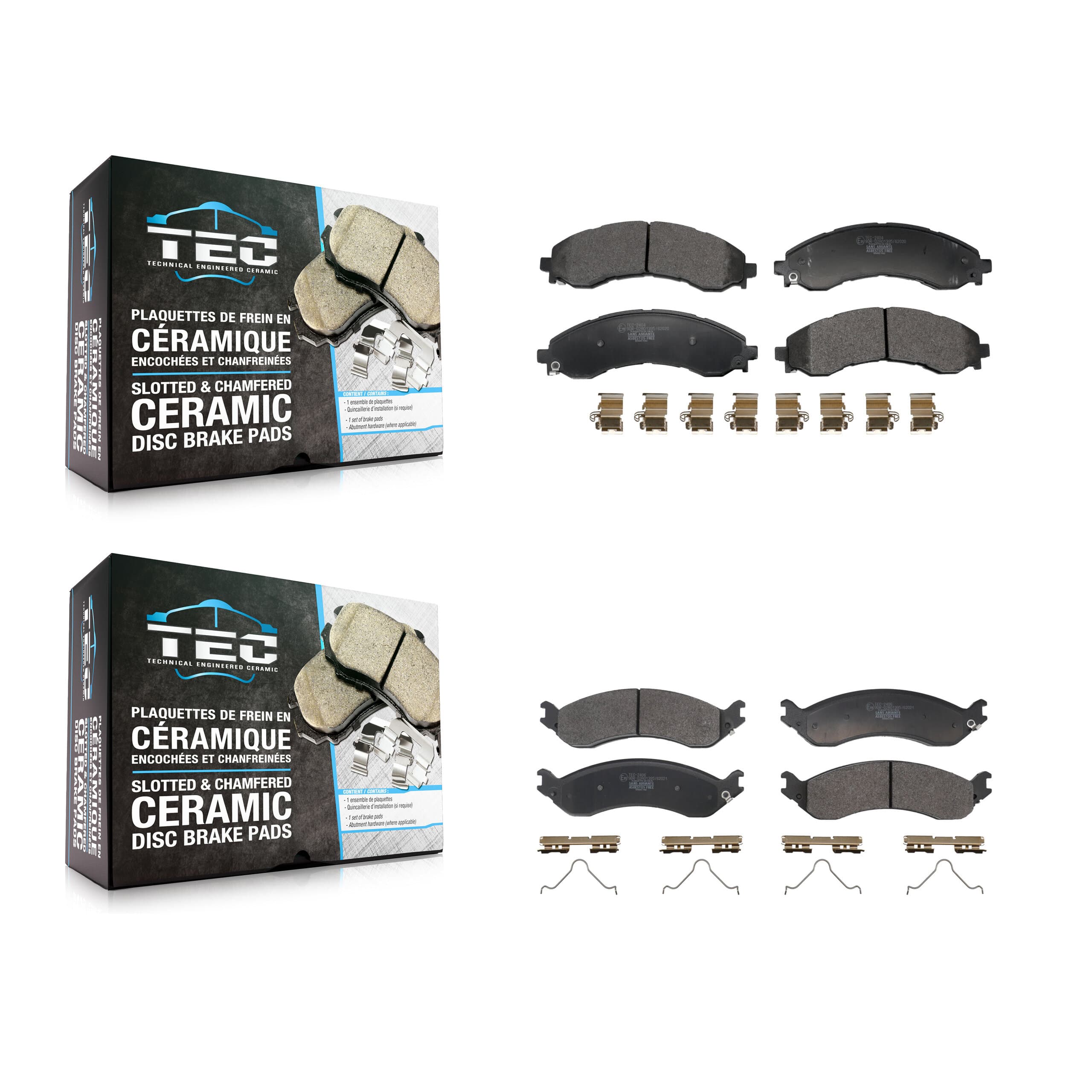TEC - KTC-100841 - Front and Rear Disc Brake Pad Kits image 1