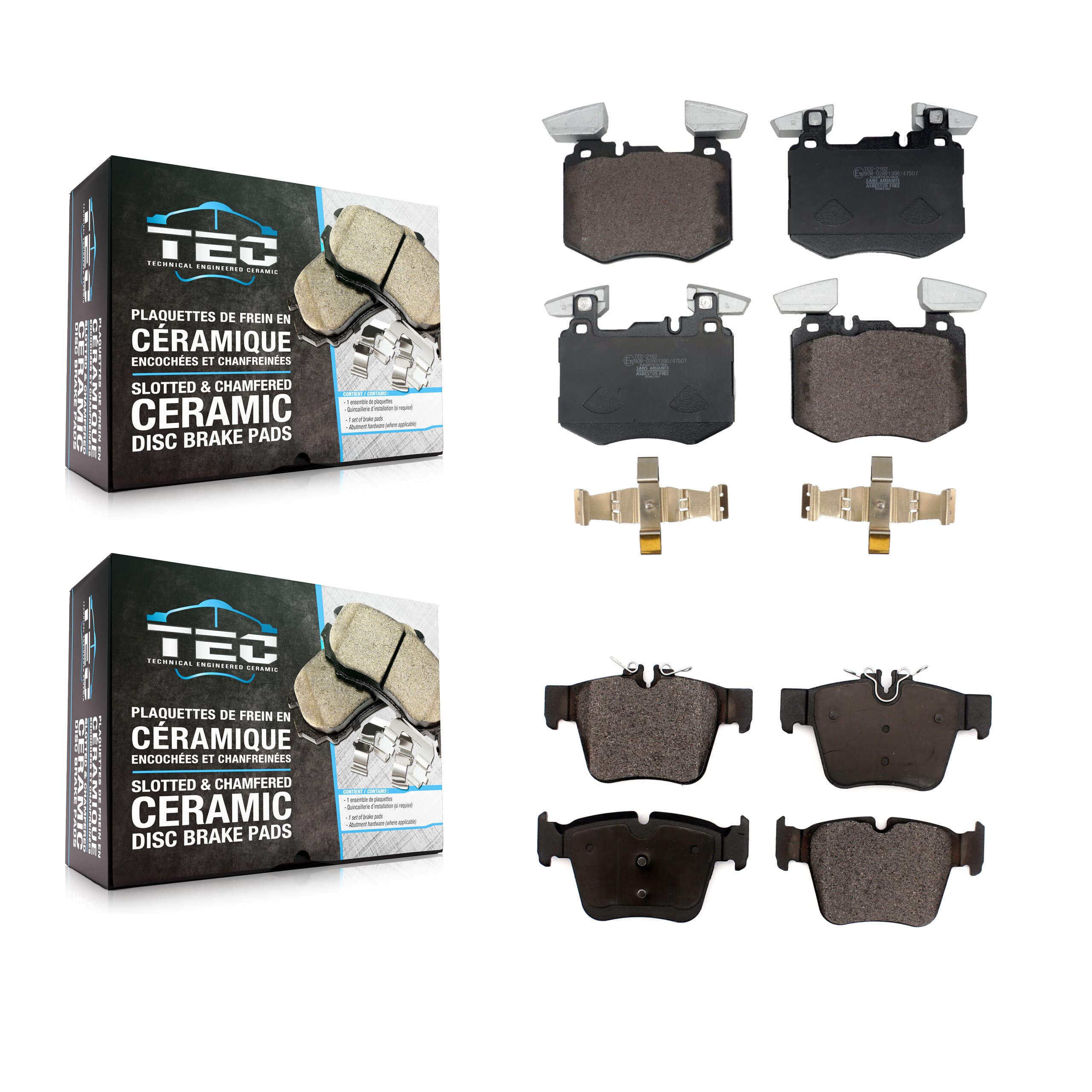 TEC - KTC-100842 - Front and Rear Disc Brake Pad Kits image 1