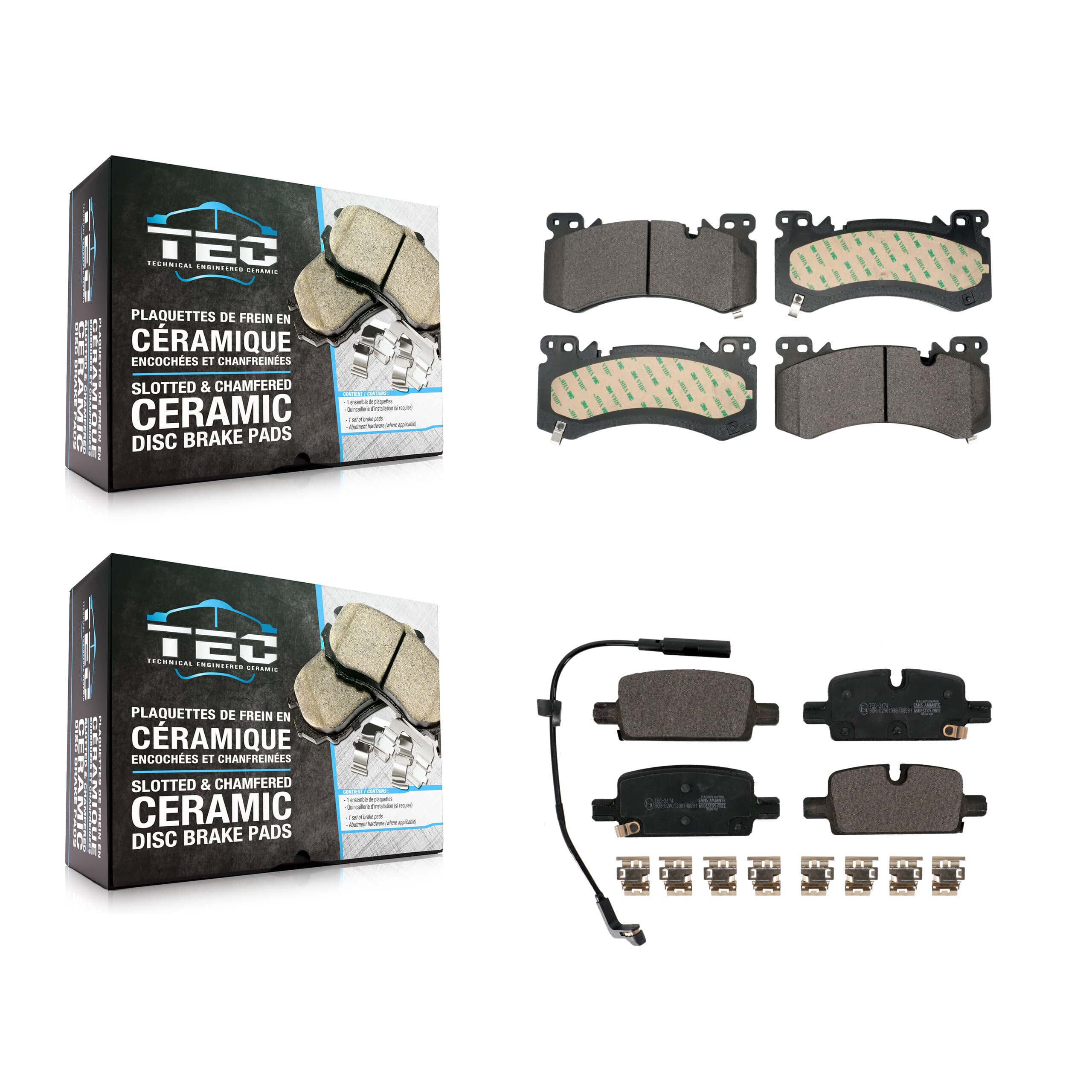 TEC - KTC-100844 - Front and Rear Disc Brake Pad Kits image 1
