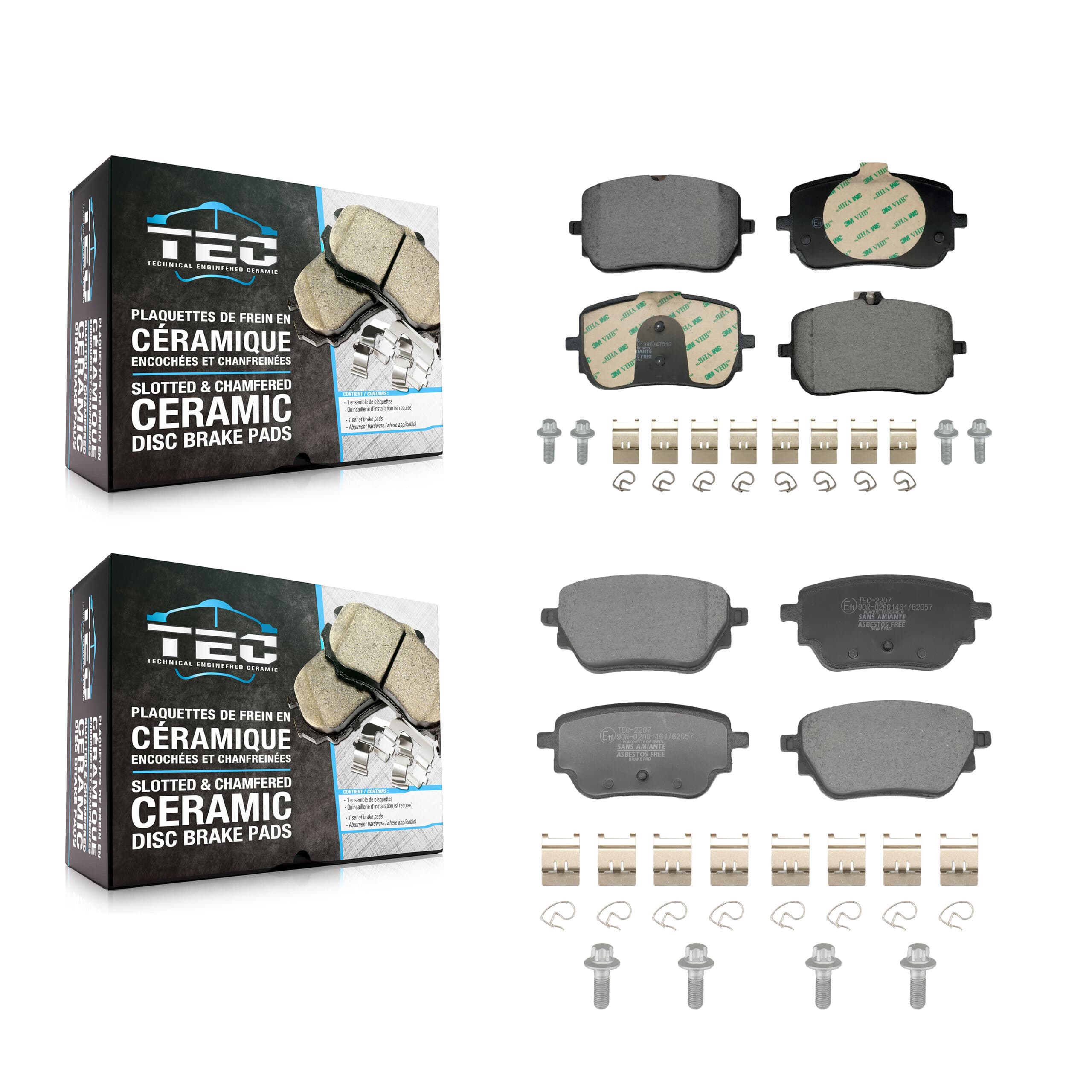 TEC - KTC-100845 - Front and Rear Disc Brake Pad Kits image 1