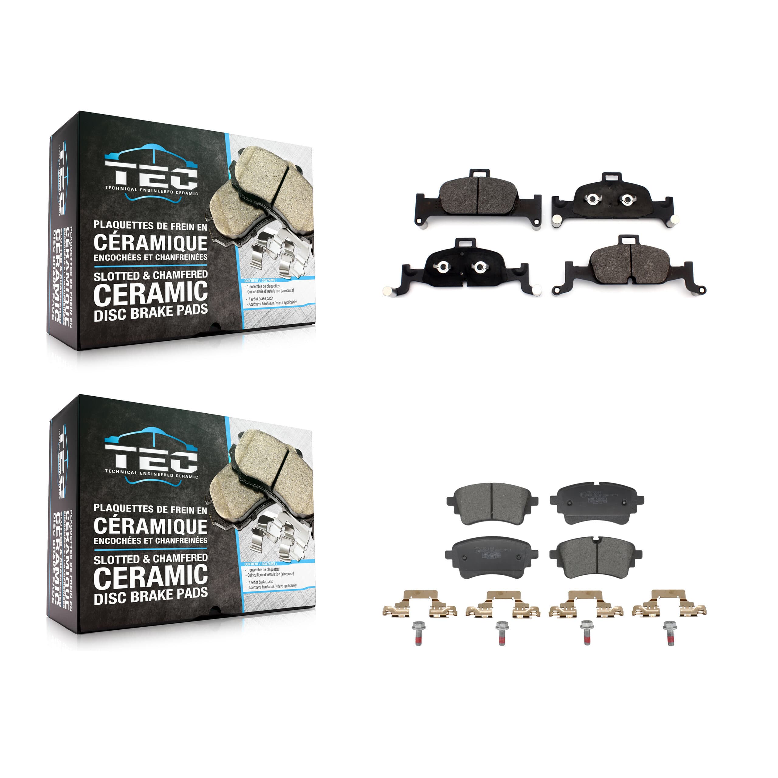 TEC - KTC-100846 - Front and Rear Disc Brake Pad Kits image 1