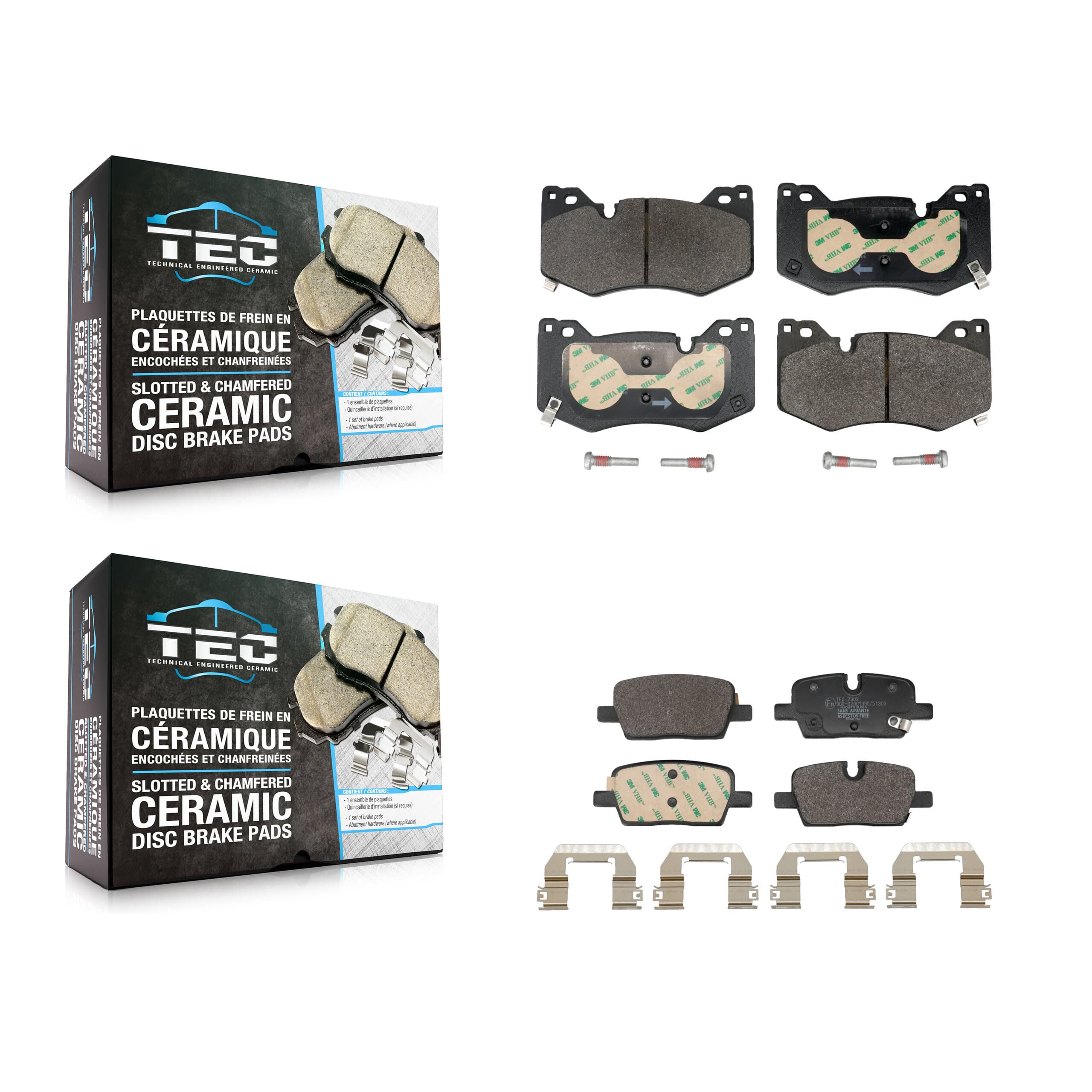 TEC - KTC-100853 - Front and Rear Disc Brake Pad Kits image 1