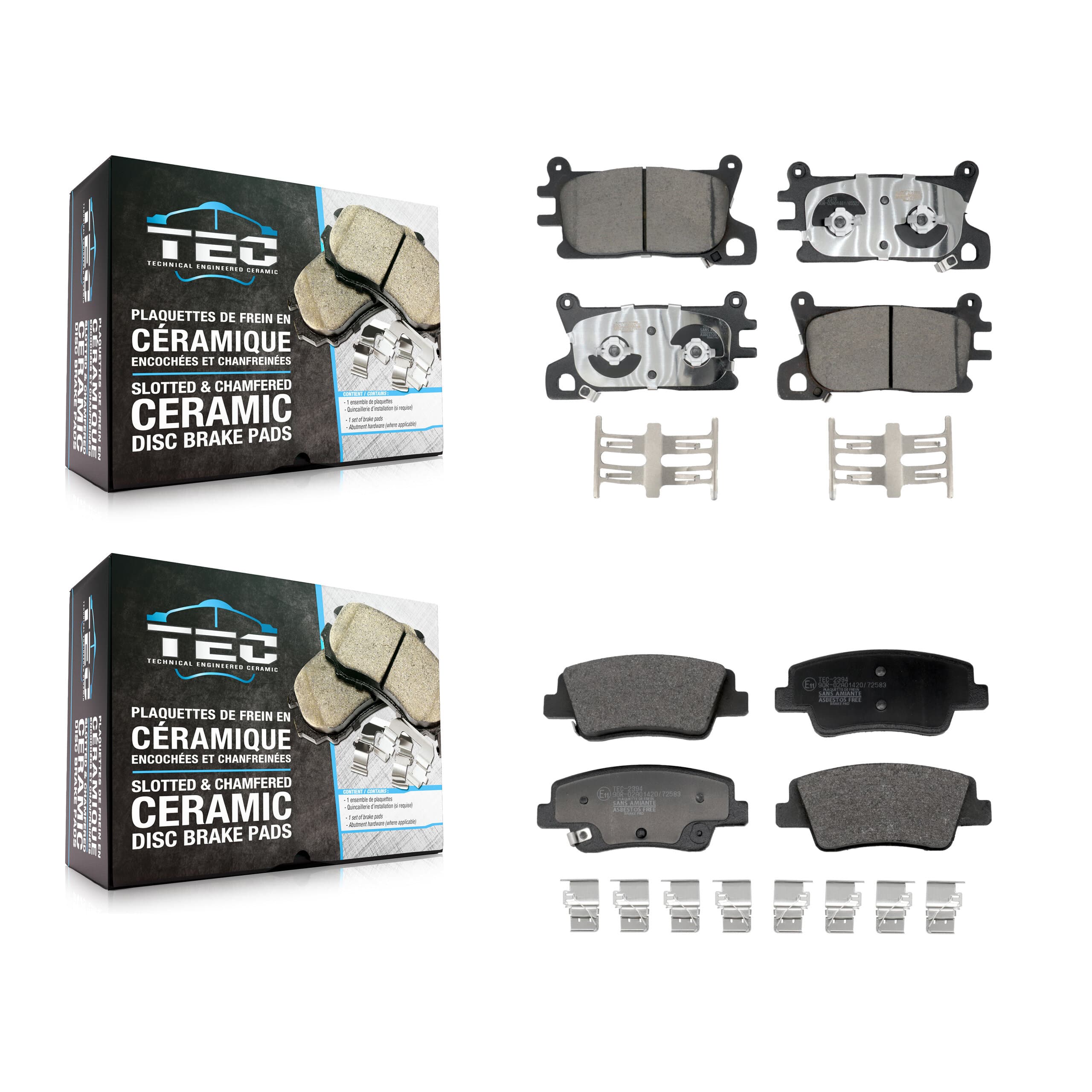 TEC - KTC-100855 - Front and Rear Disc Brake Pad Kits image 1