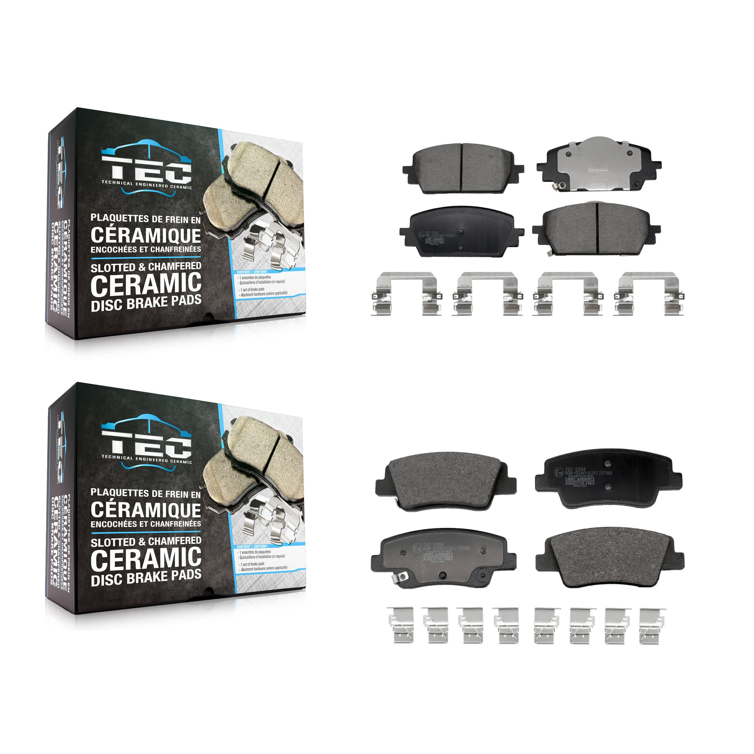 TEC - KTC-100856 - Front and Rear Disc Brake Pad Kits image 1