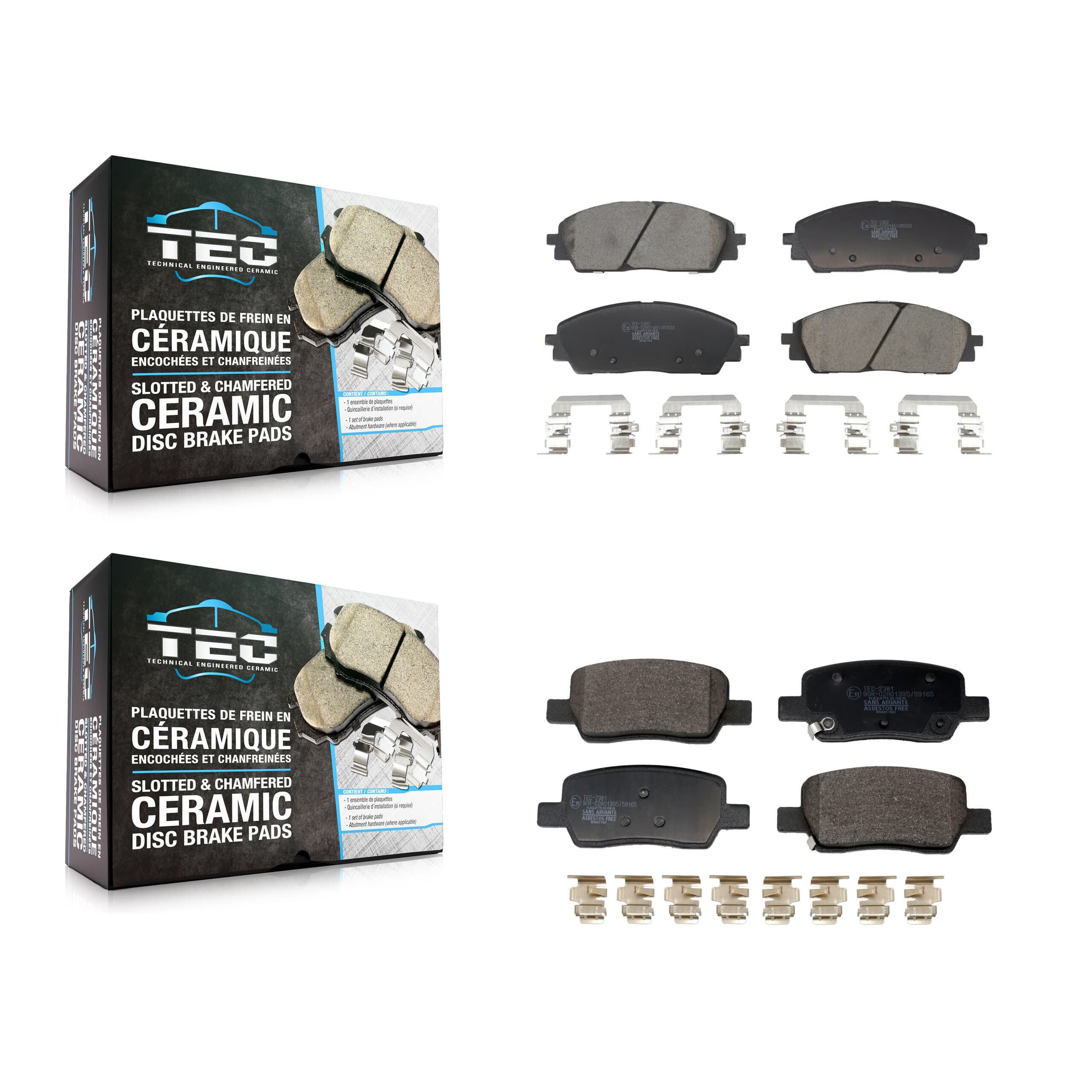 TEC - KTC-100857 - Front and Rear Disc Brake Pad Kits image 1