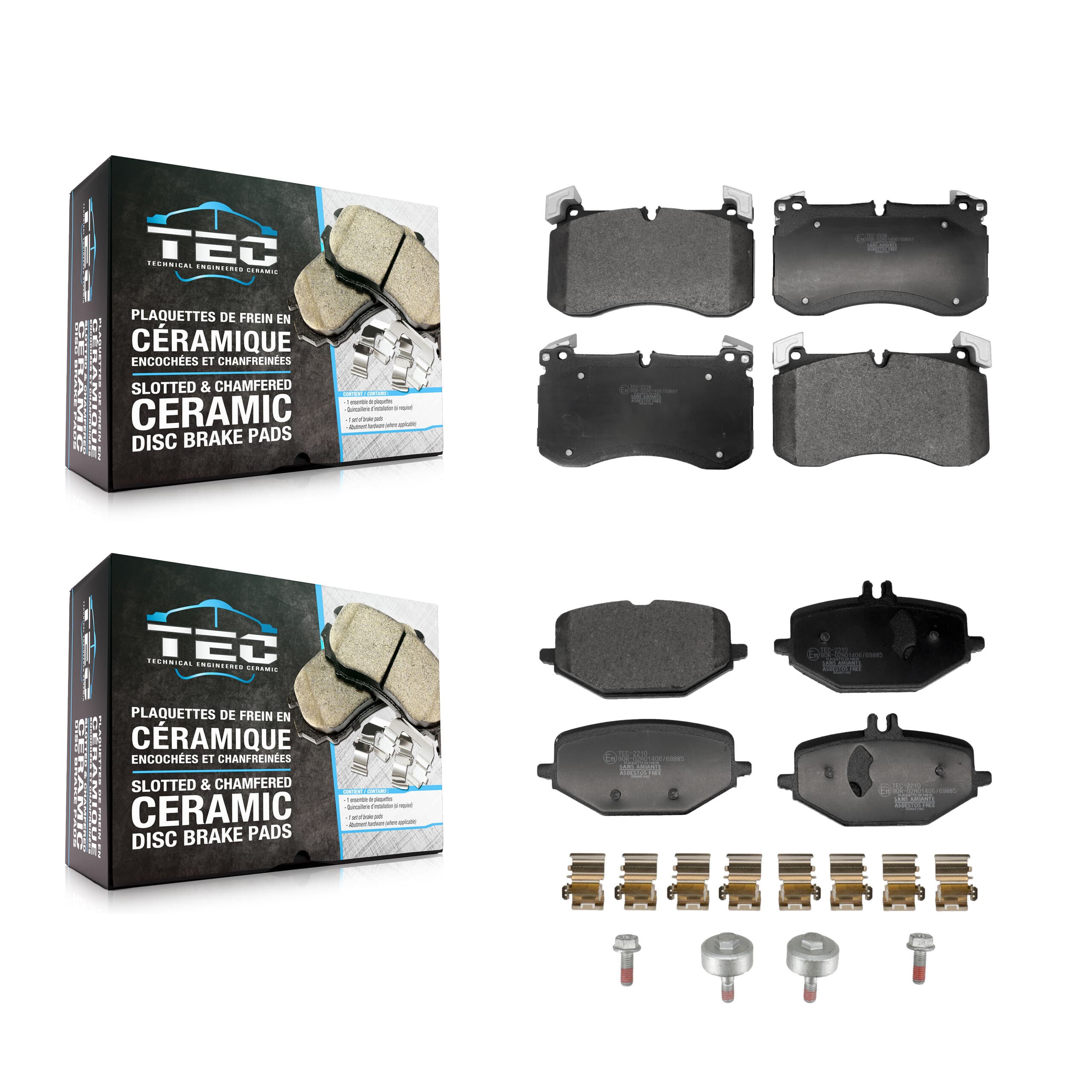 TEC - KTC-100860 - Front and Rear Disc Brake Pad Kits image 1