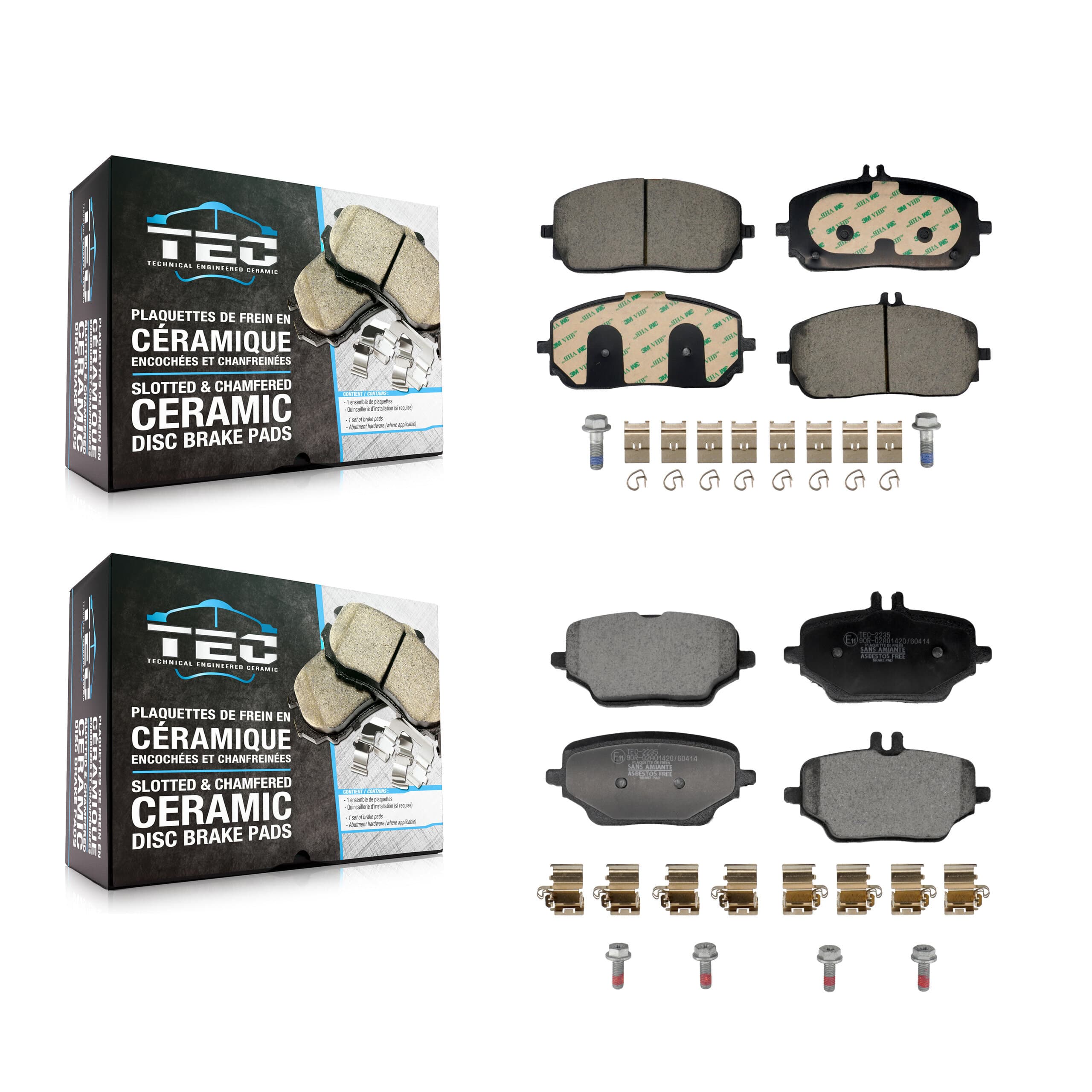 TEC - KTC-100863 - Front and Rear Disc Brake Pad Kits image 1