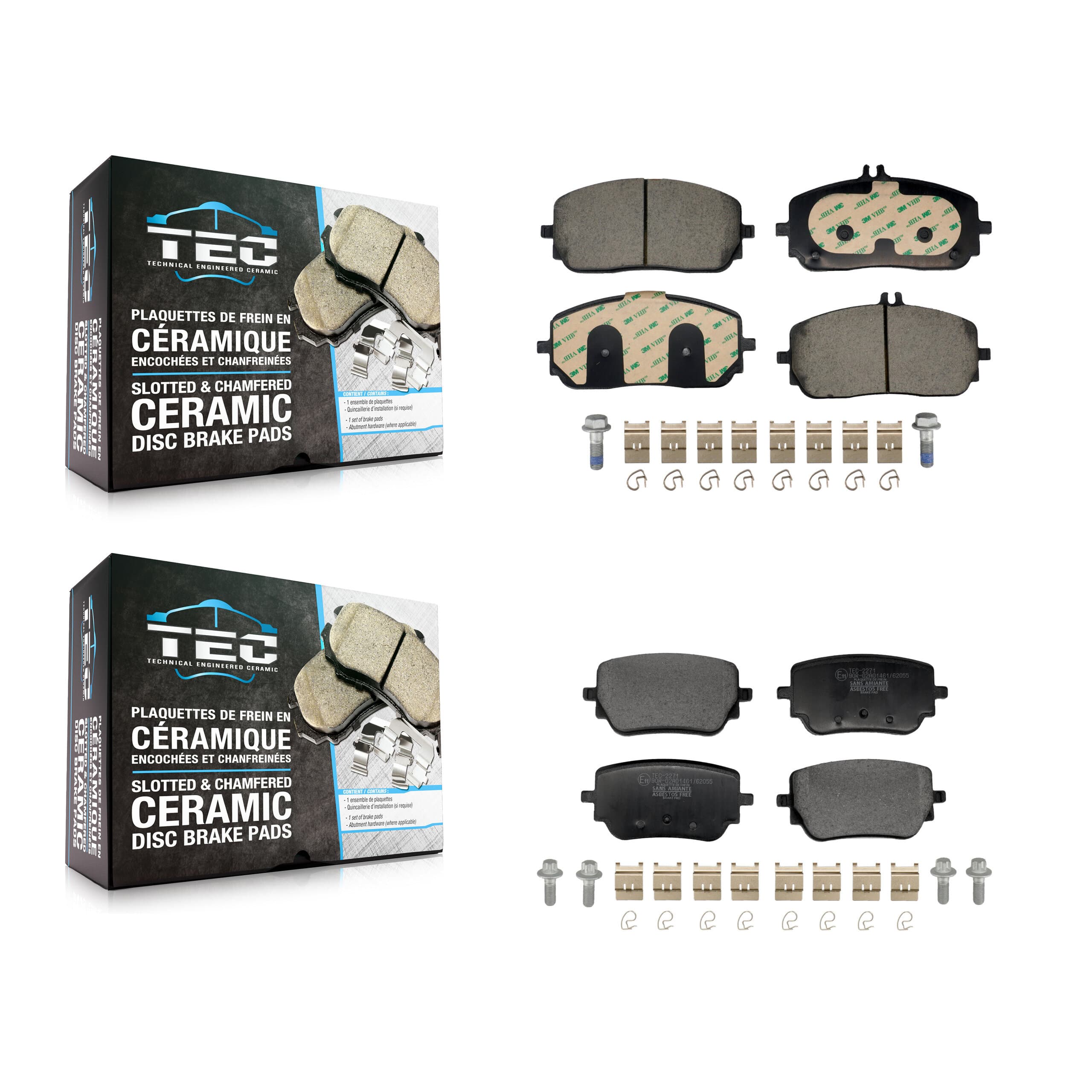 TEC - KTC-100864 - Front and Rear Disc Brake Pad Kits image 1