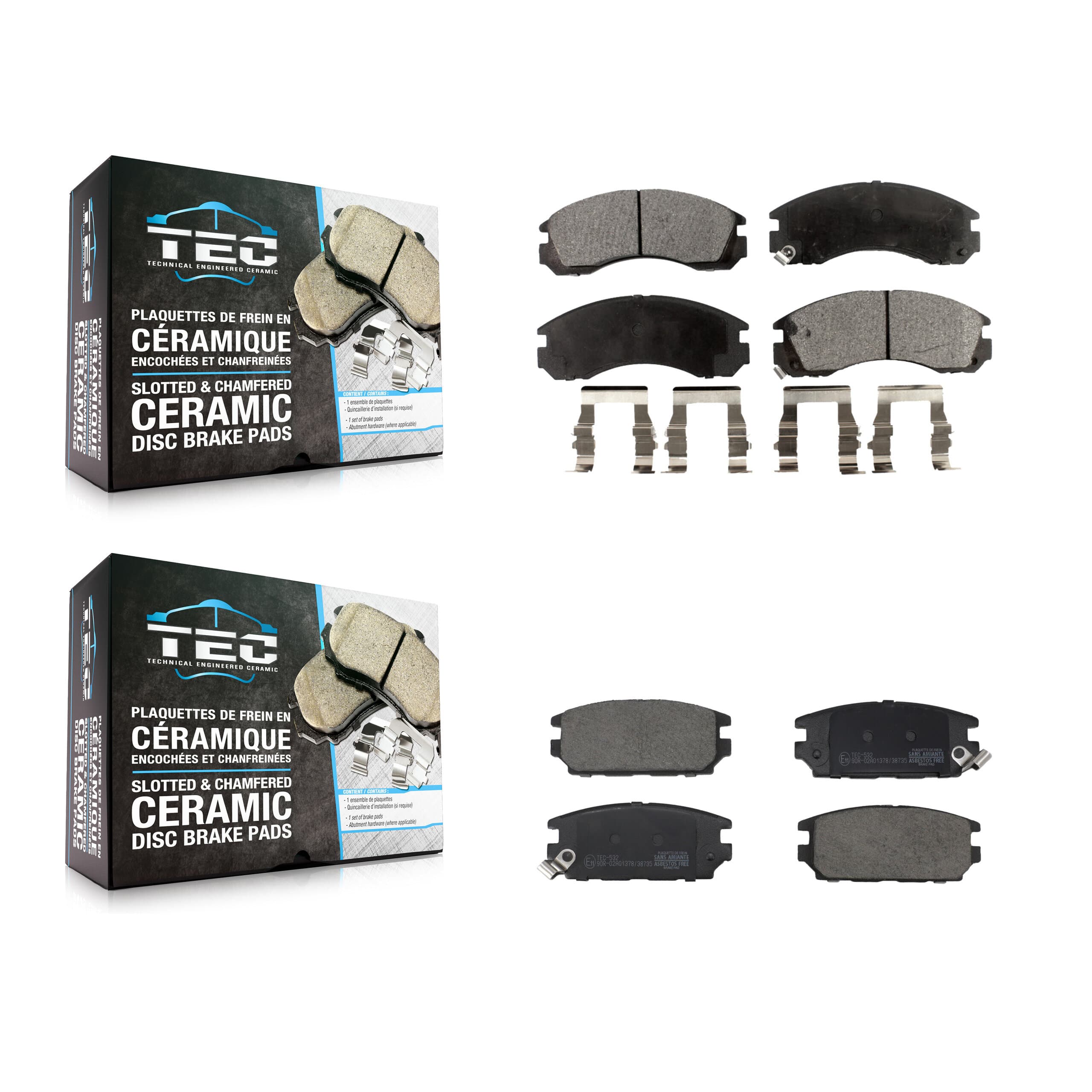 TEC - KTC-100865 - Front and Rear Disc Brake Pad Kits image 1