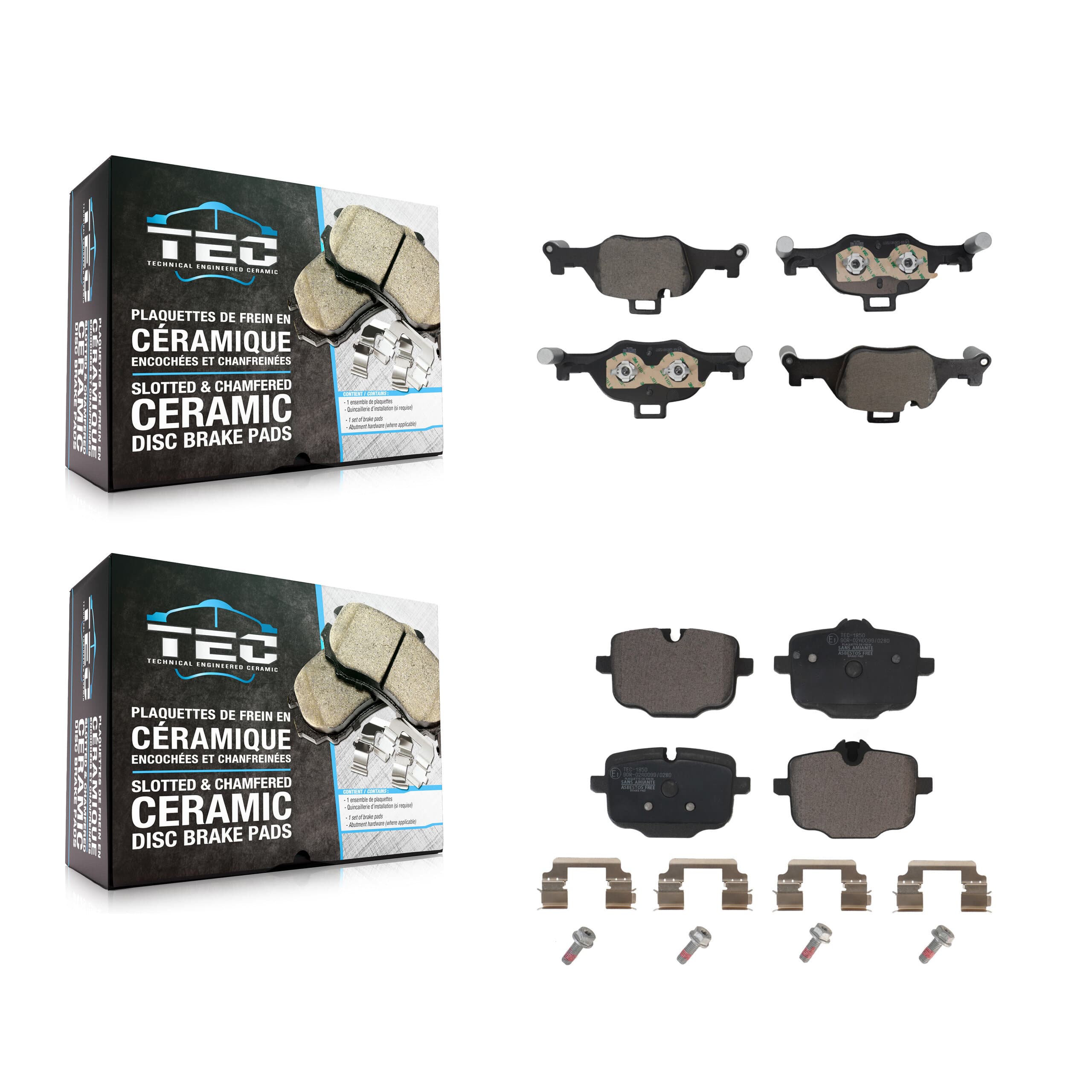 TEC - KTC-100870 - Front and Rear Disc Brake Pad Kits image 1