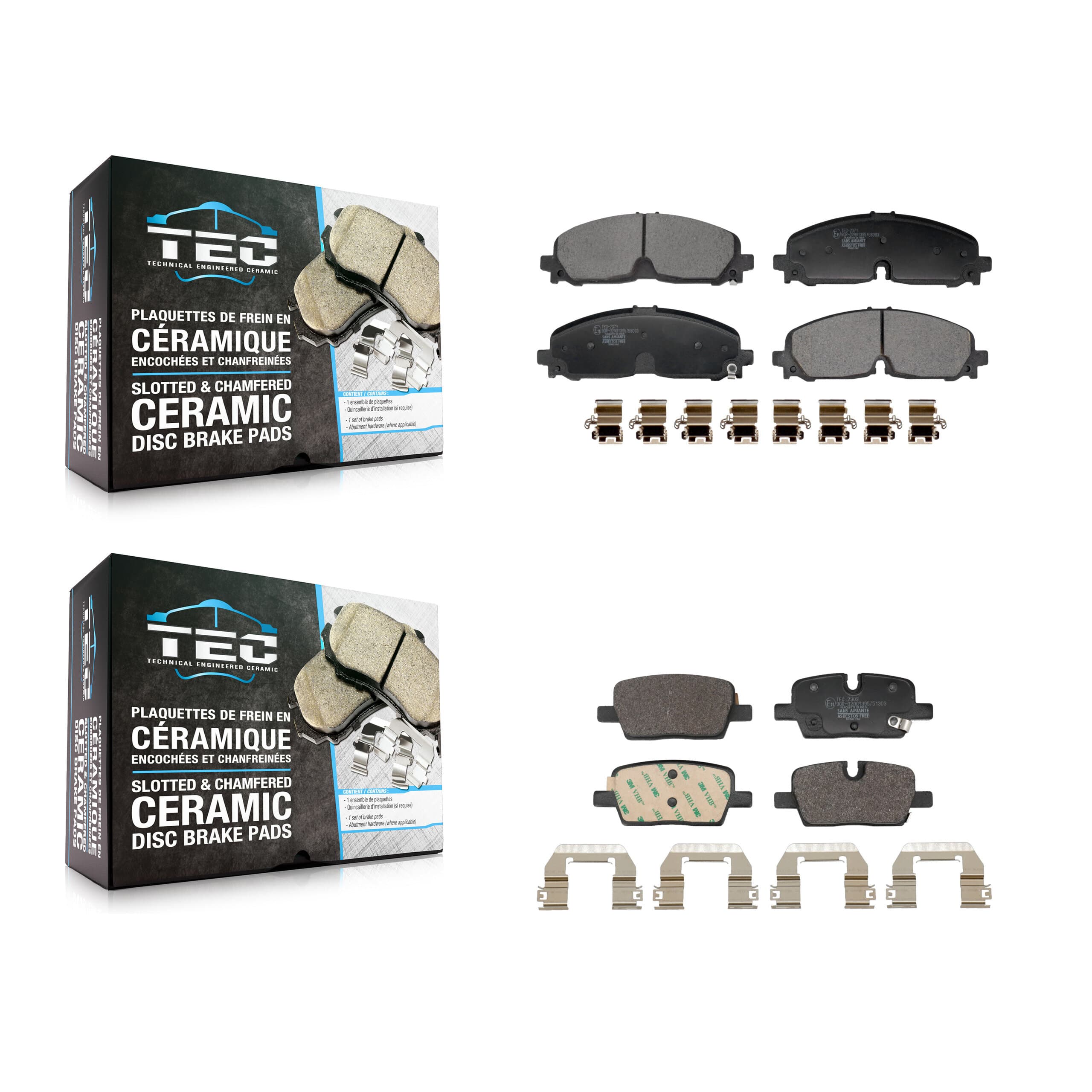 TEC - KTC-100872 - Front and Rear Disc Brake Pad Kits image 1