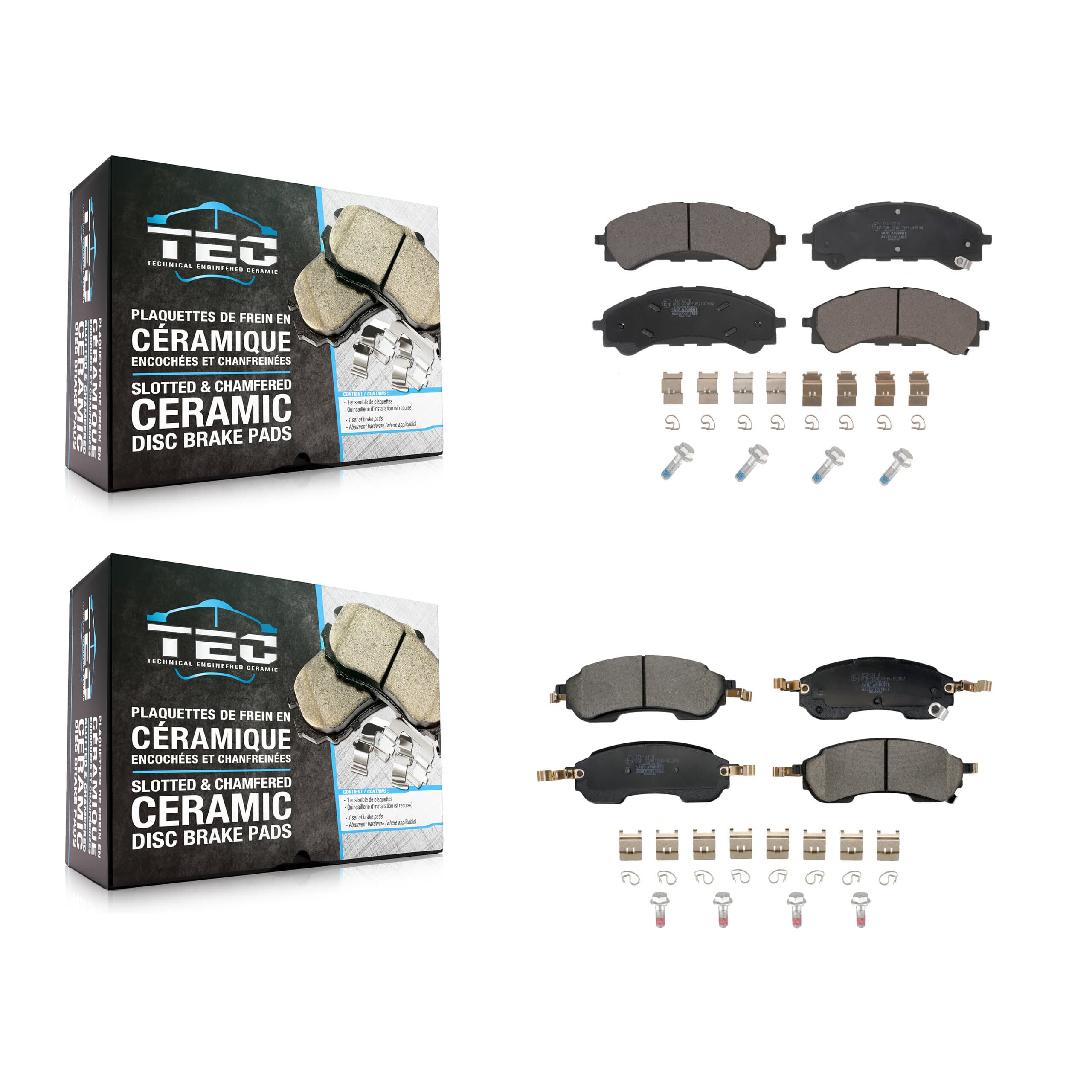 TEC - KTC-100876 - Front and Rear Disc Brake Pad Kits image 1