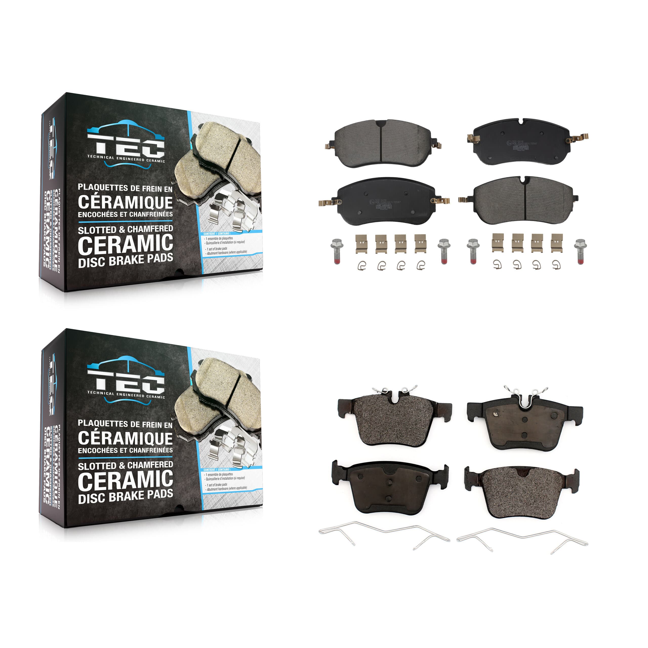 TEC - KTC-100878 - Front and Rear Disc Brake Pad Kits image 1