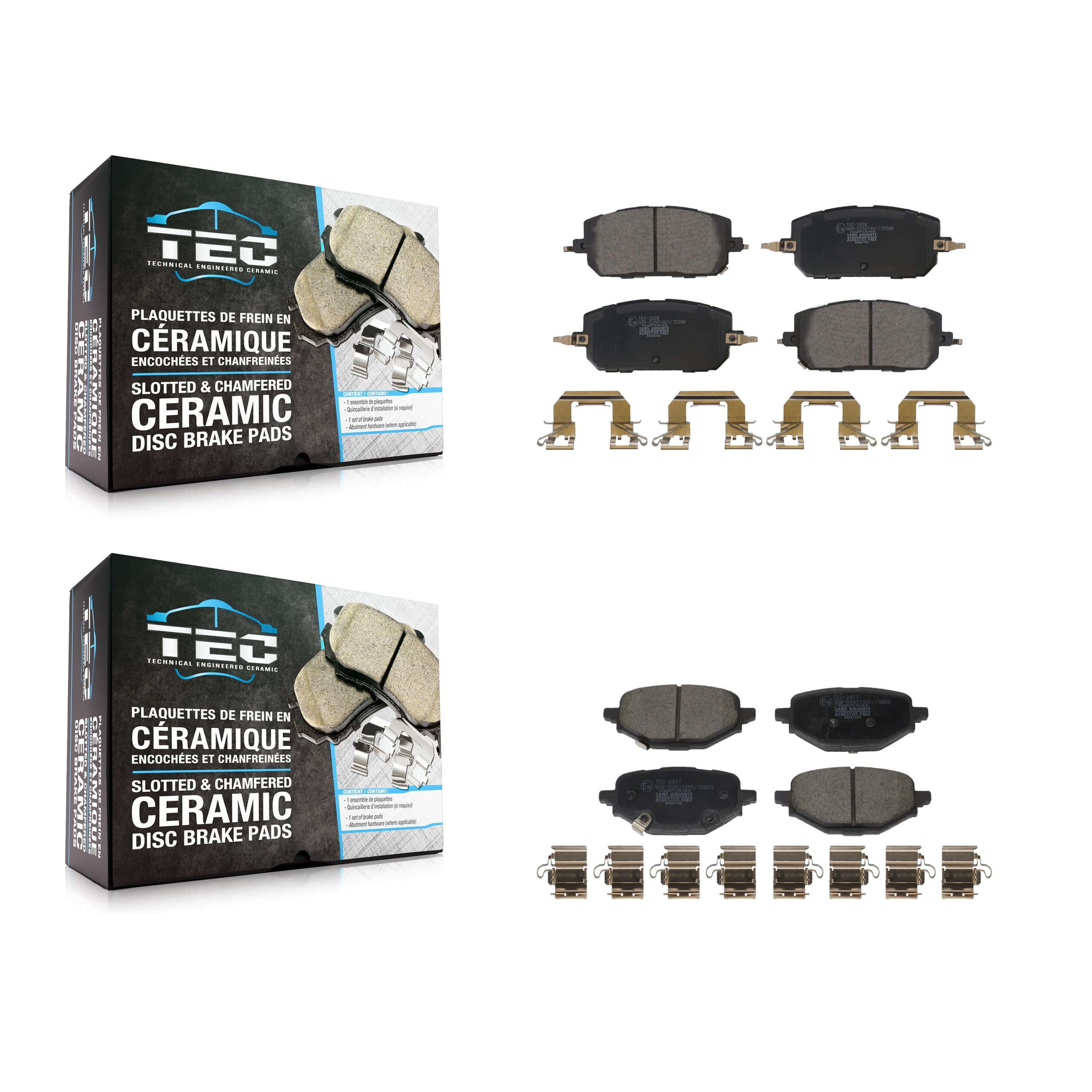 TEC - KTC-100879 - Front and Rear Disc Brake Pad Kits image 1