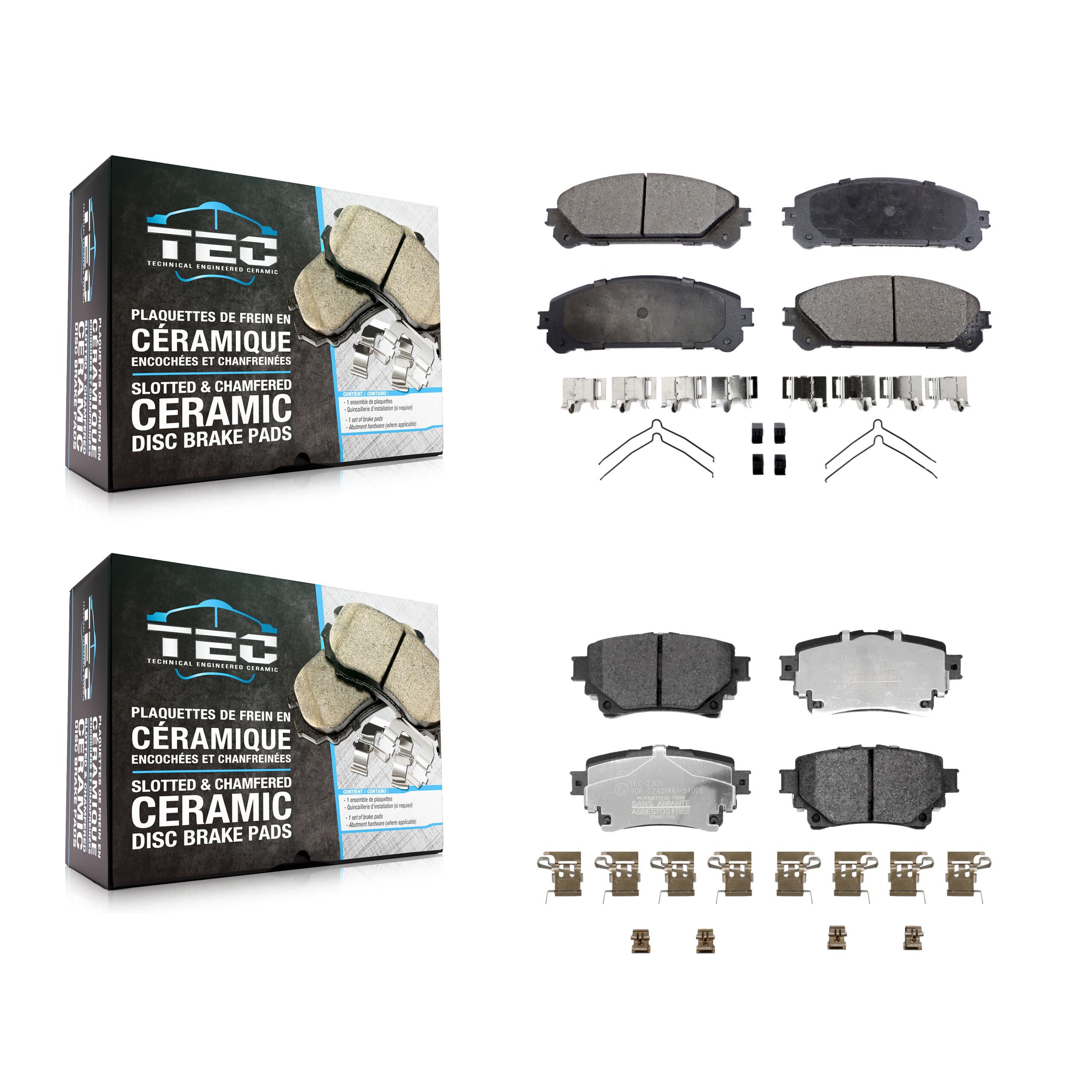 TEC - KTC-100882 - Front and Rear Disc Brake Pad Kits image 1