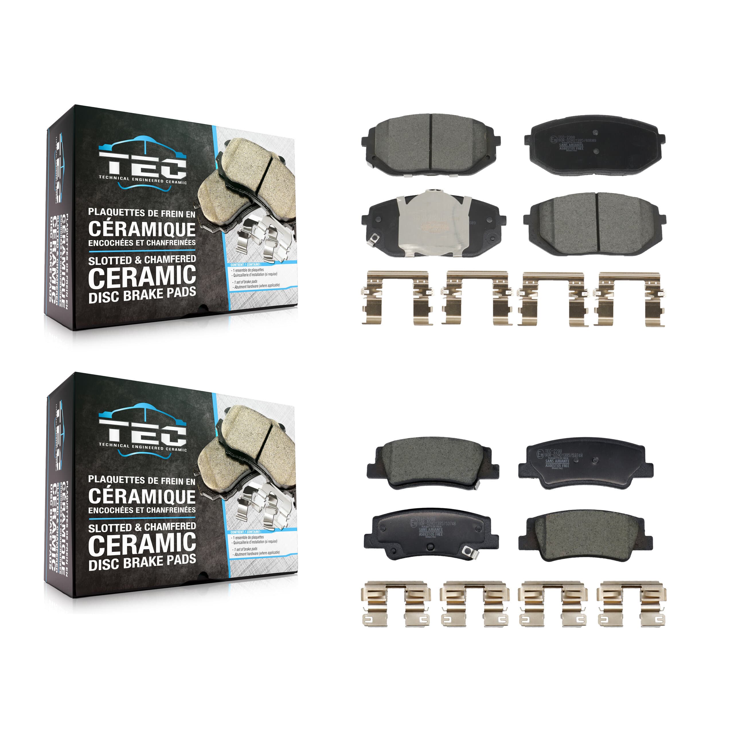 TEC - KTC-100885 - Front and Rear Disc Brake Pad Kits image 1