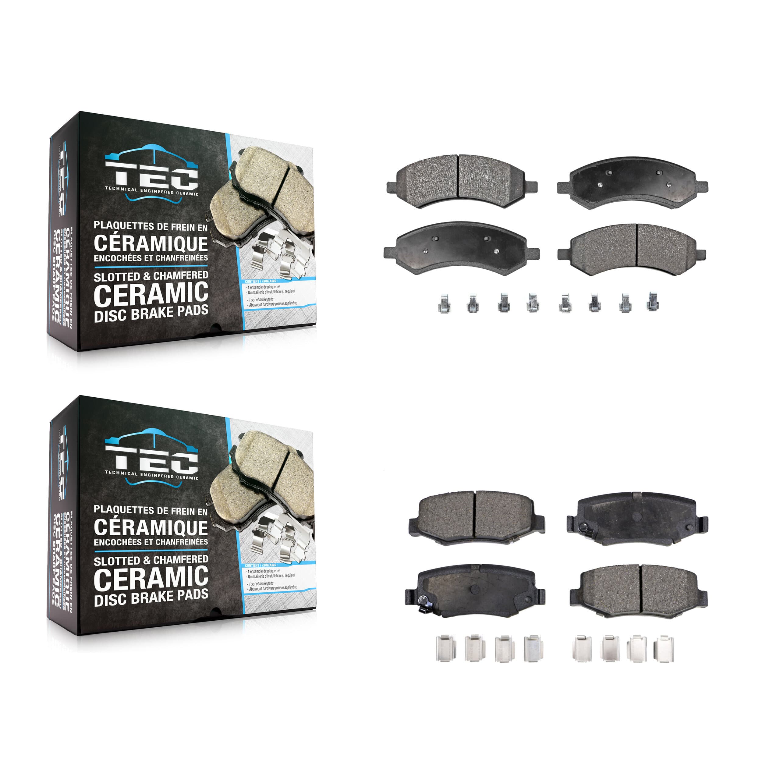 TEC - KTC-100893 - Front and Rear Disc Brake Pad Kits image 1