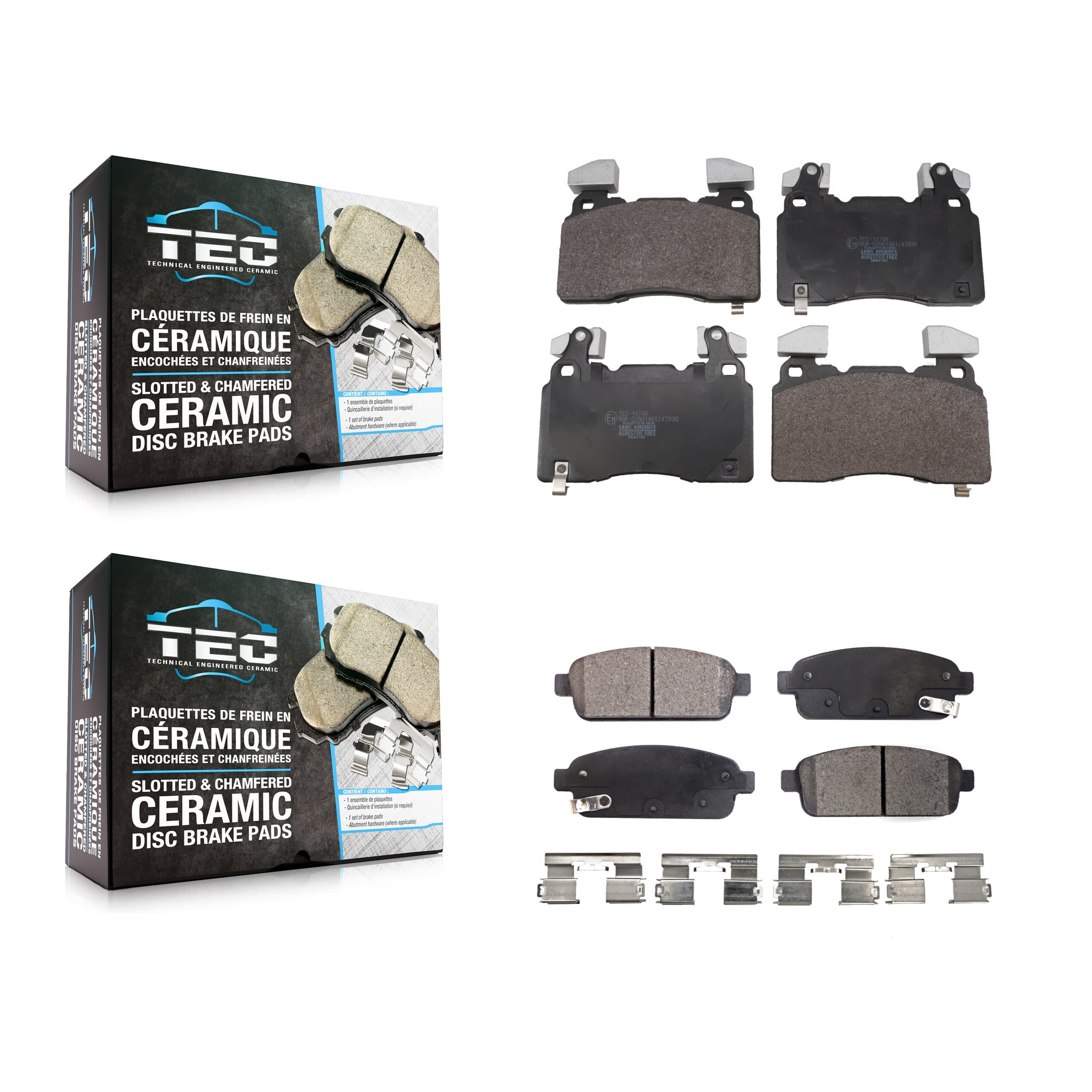 TEC - KTC-100896 - Front and Rear Disc Brake Pad Kits image 1