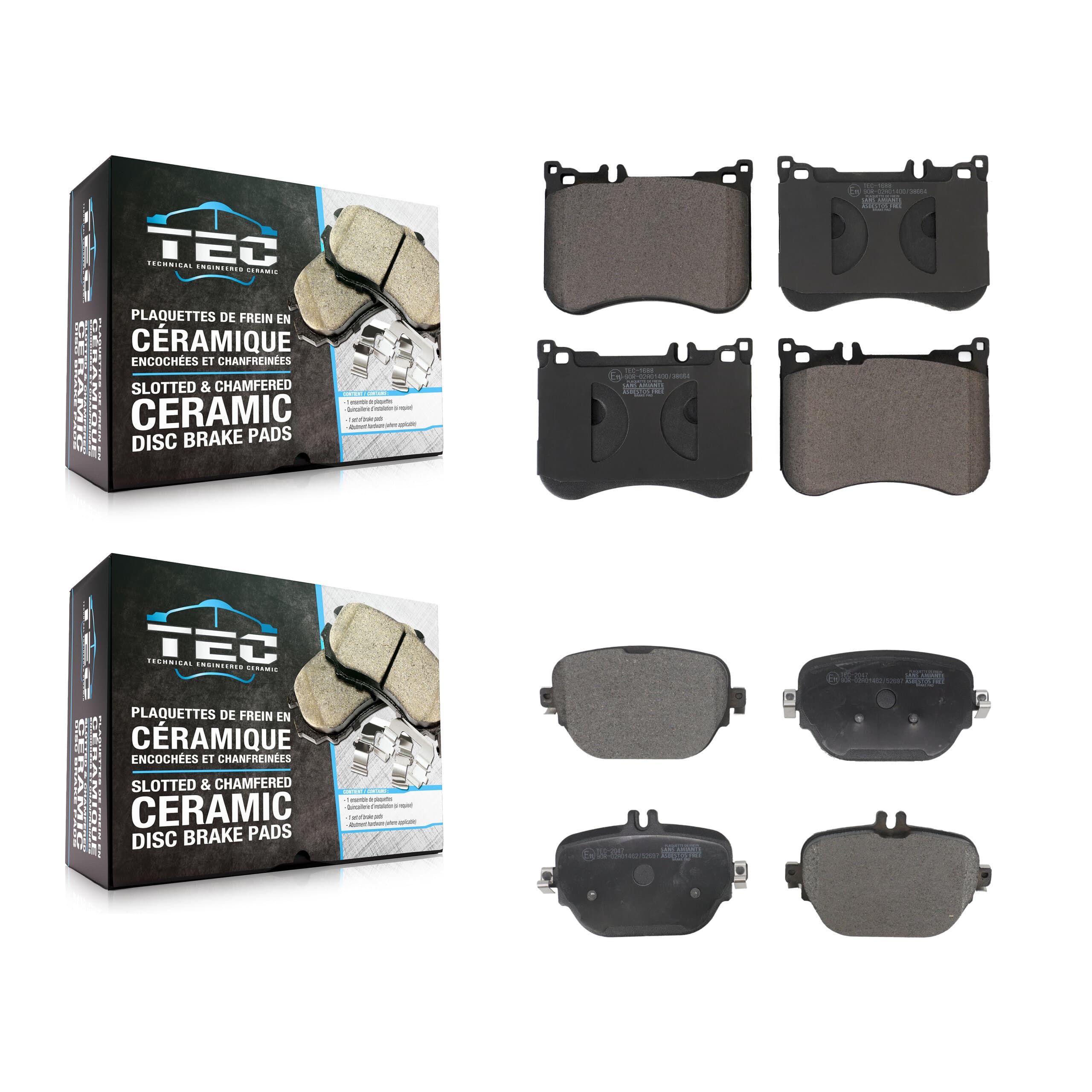 TEC - KTC-100913 - Front and Rear Disc Brake Pad Kits image 1