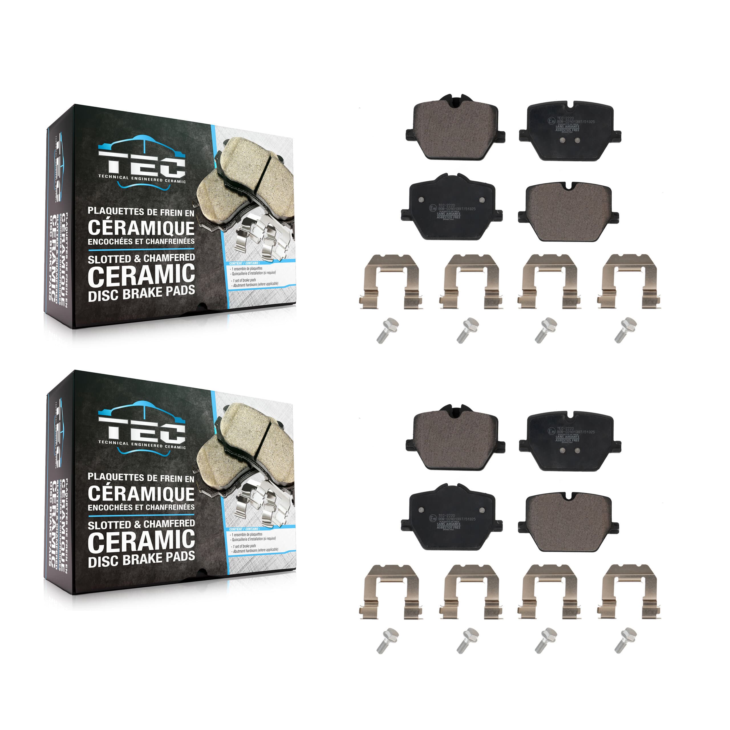 TEC - KTC-100916 - Front and Rear Disc Brake Pad Kits image 1