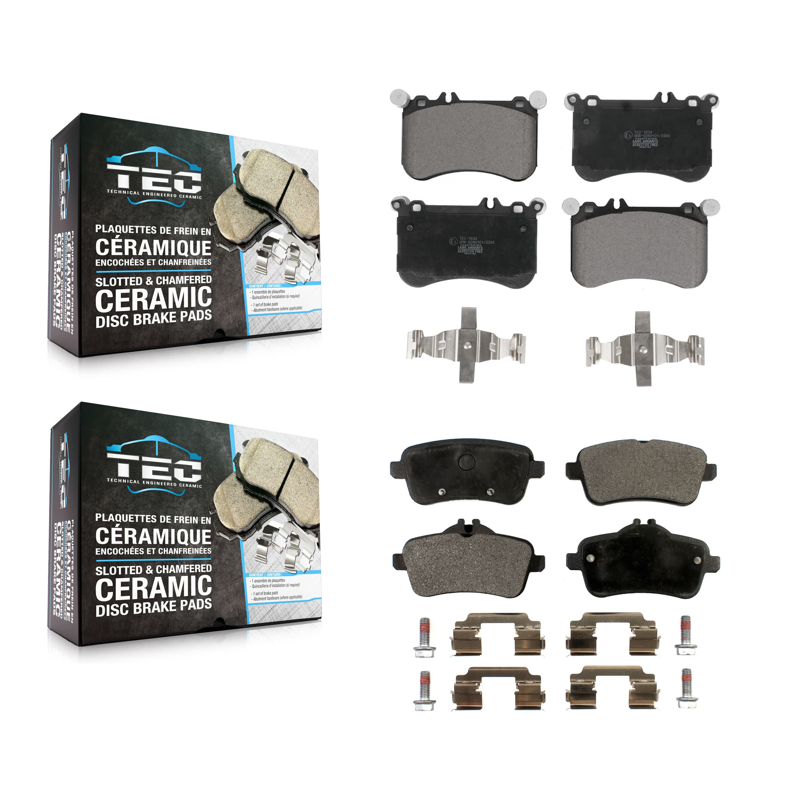 TEC - KTC-100918 - Front and Rear Disc Brake Pad Kits image 1