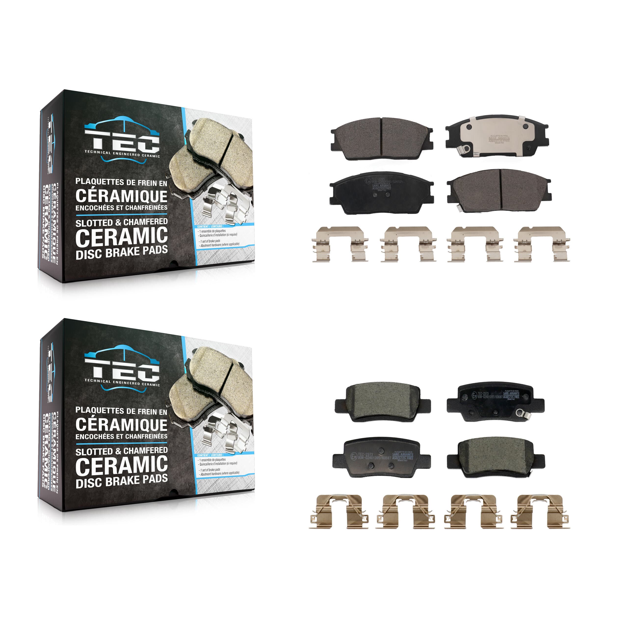 TEC - KTC-100920 - Front and Rear Disc Brake Pad Kits image 1