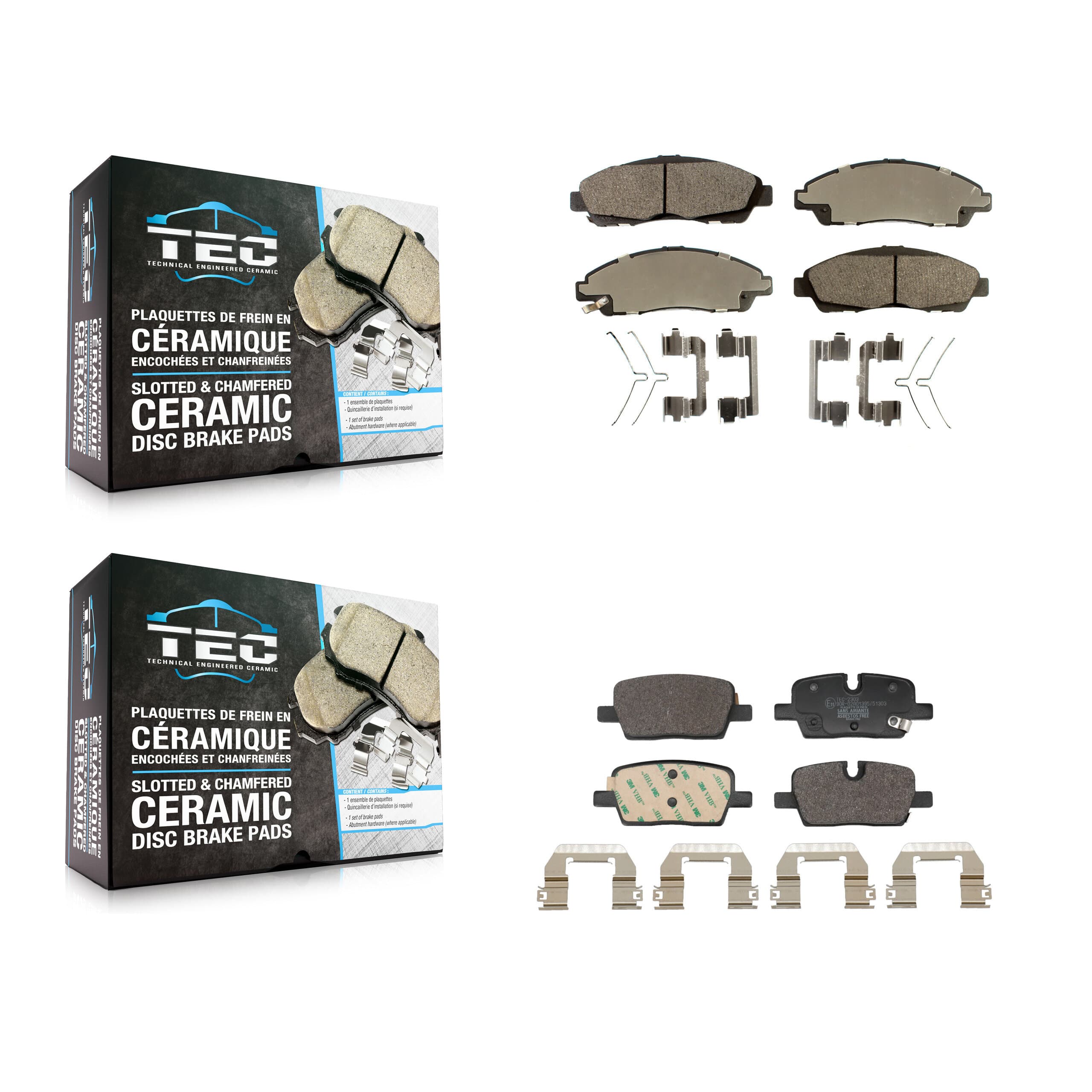 TEC - KTC-100921 - Front and Rear Disc Brake Pad Kits image 1