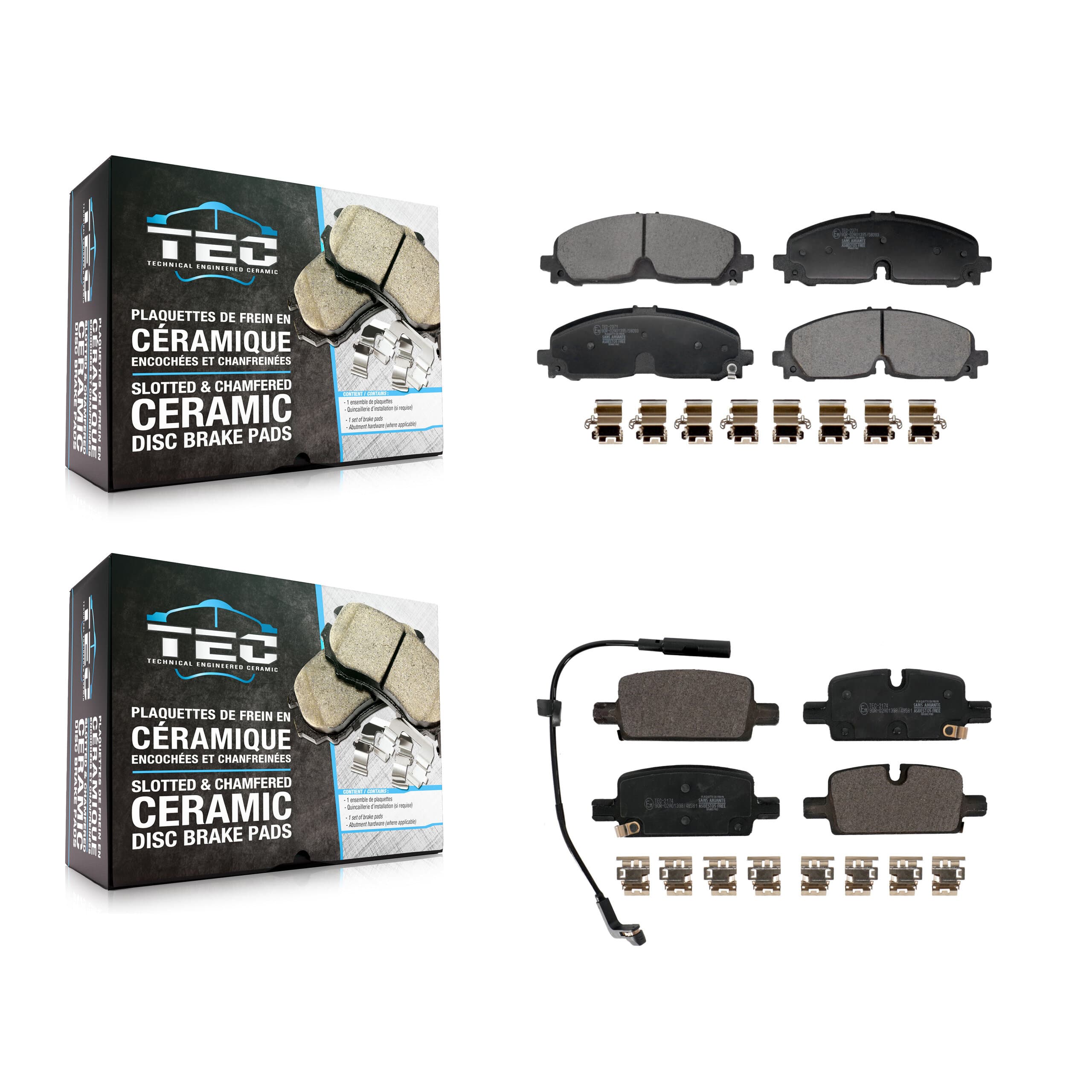 TEC - KTC-100922 - Front and Rear Disc Brake Pad Kits image 1